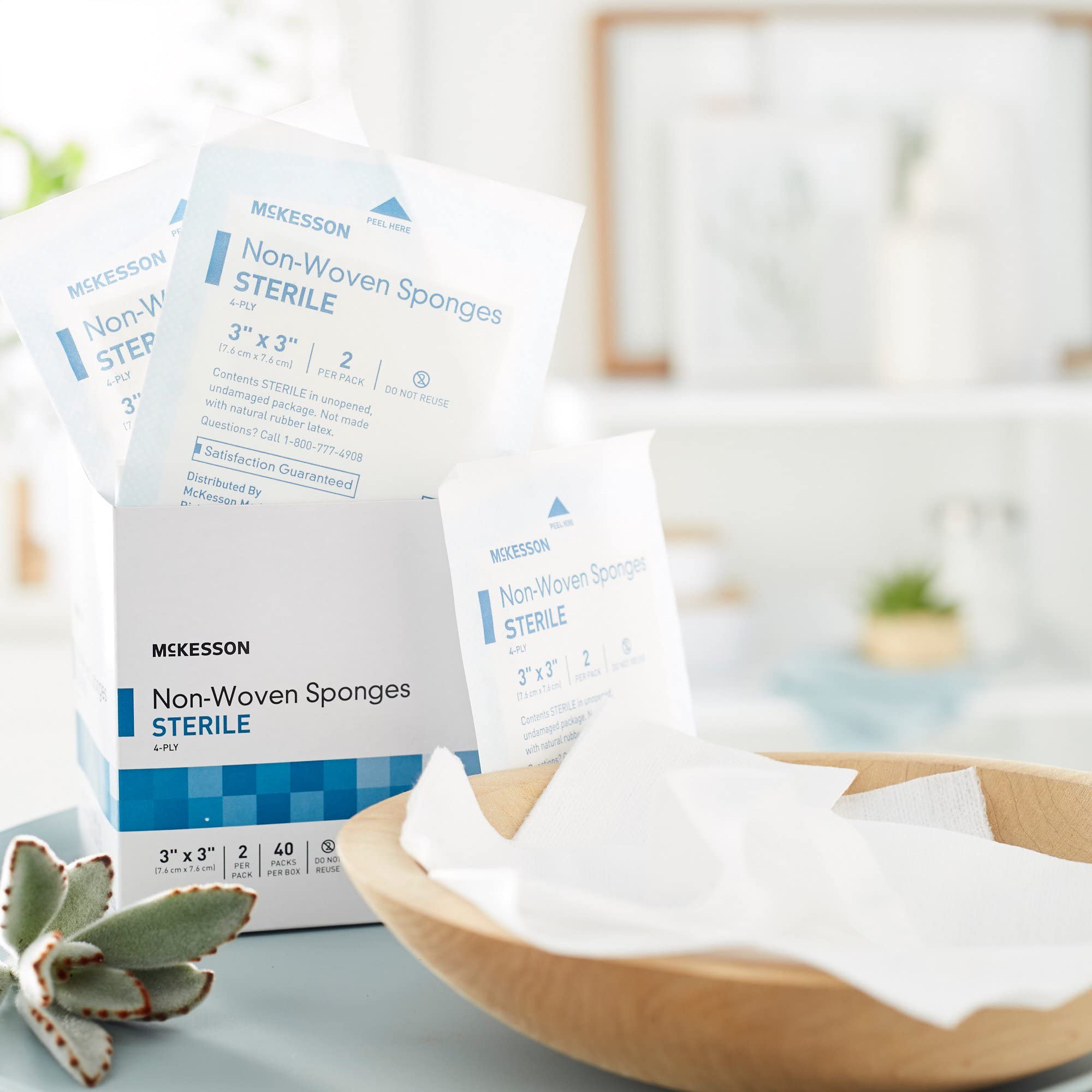 83342000 NonWoven Sponge McKesson Polyester/Rayon 4-Ply 3 X 3 Inch Square Sterile - Image 5