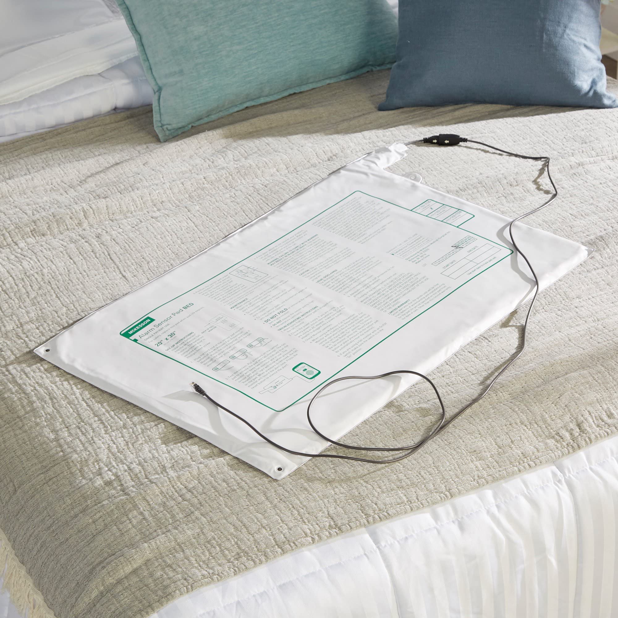 McKesson Alarm Sensor Pad for Beds - Vinyl, for use with Fall Prevention Monitors - 20 in x 30 in, 1 Count - Image 4