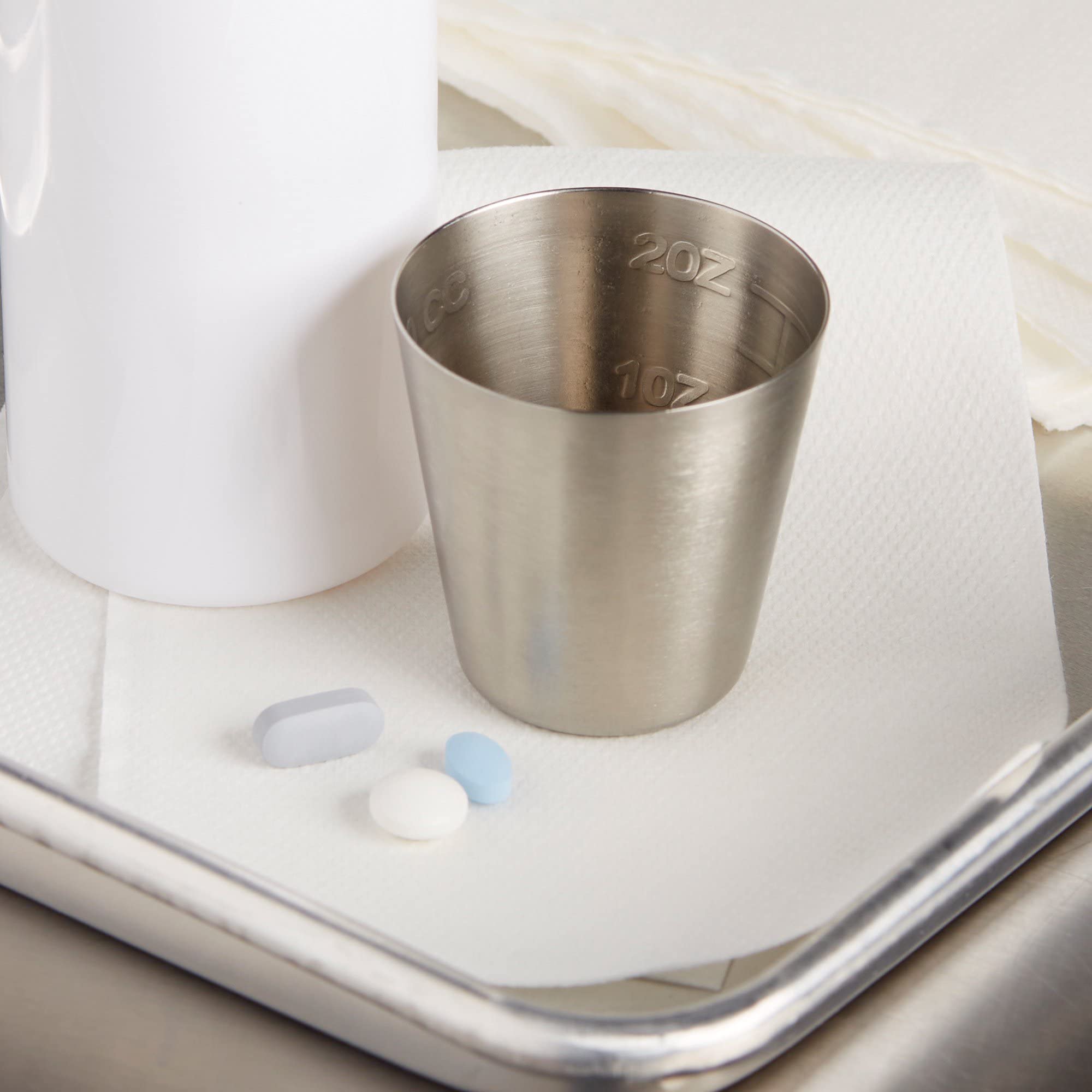 McKesson Argent Medicine Cup, Graduated - Stainless Steel Reusable Cup for Homecare or Hospital Use, Autoclavable, 2 oz, 1 Count, 1 Pack - Image 6