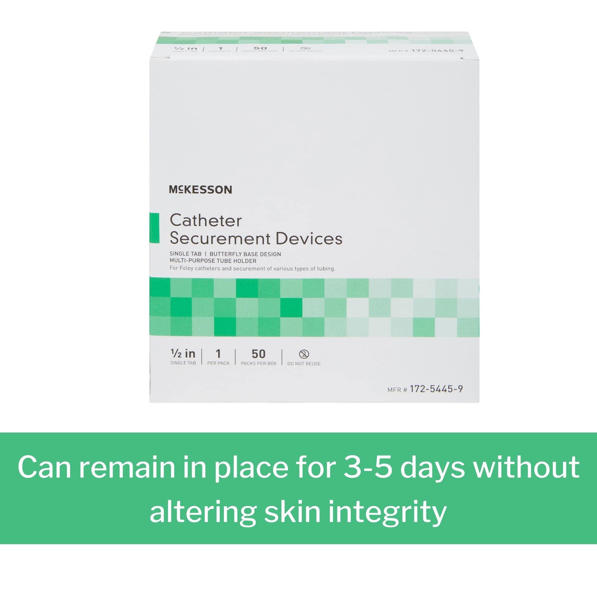 McKesson Catheter Securement Device, Single Tab, Butterfly Base, Multi-Purpose Tube Holder, 400 Count - Image 3