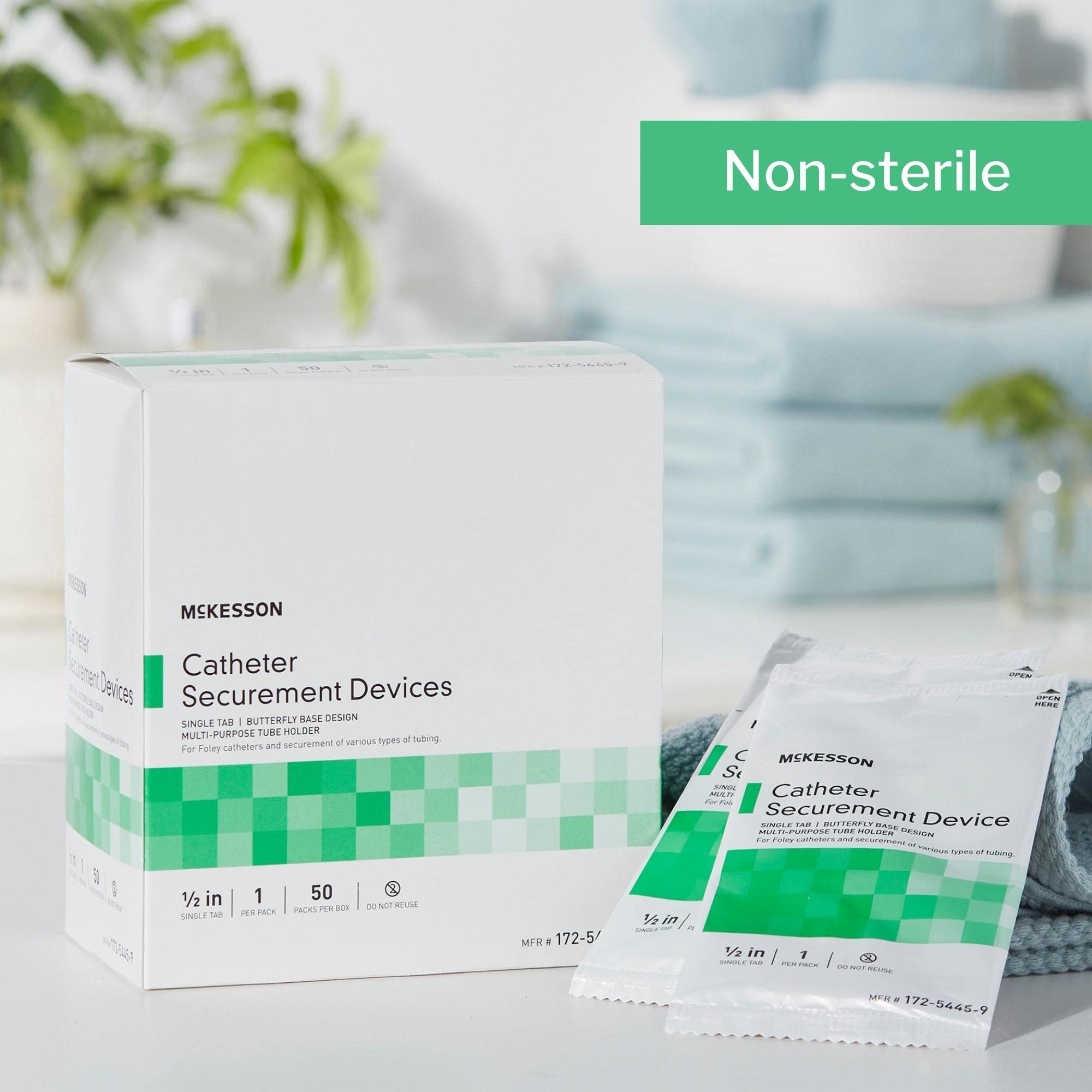 McKesson Catheter Securement Device, Single Tab, Butterfly Base, Multi-Purpose Tube Holder, 400 Count - Image 5