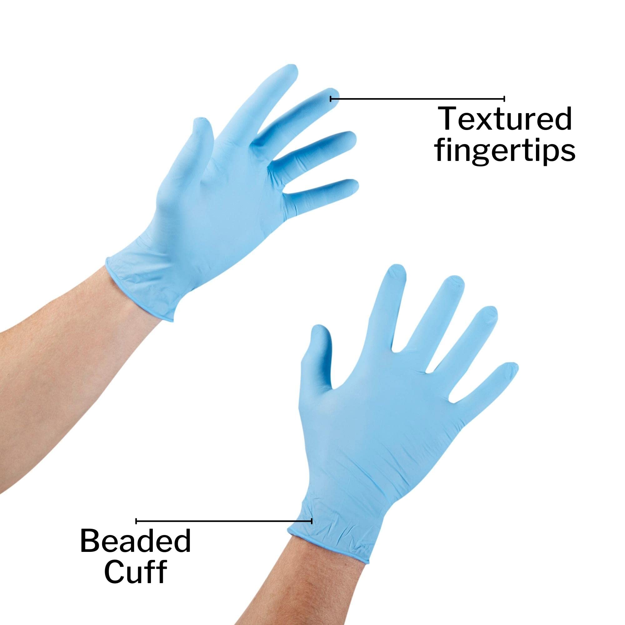 McKesson Confiderm 4.5C Nitrile Exam Gloves - Powder-Free, Latex-Free, Ambidextrous, Textured Fingertip (1000, Medium) - Image 4
