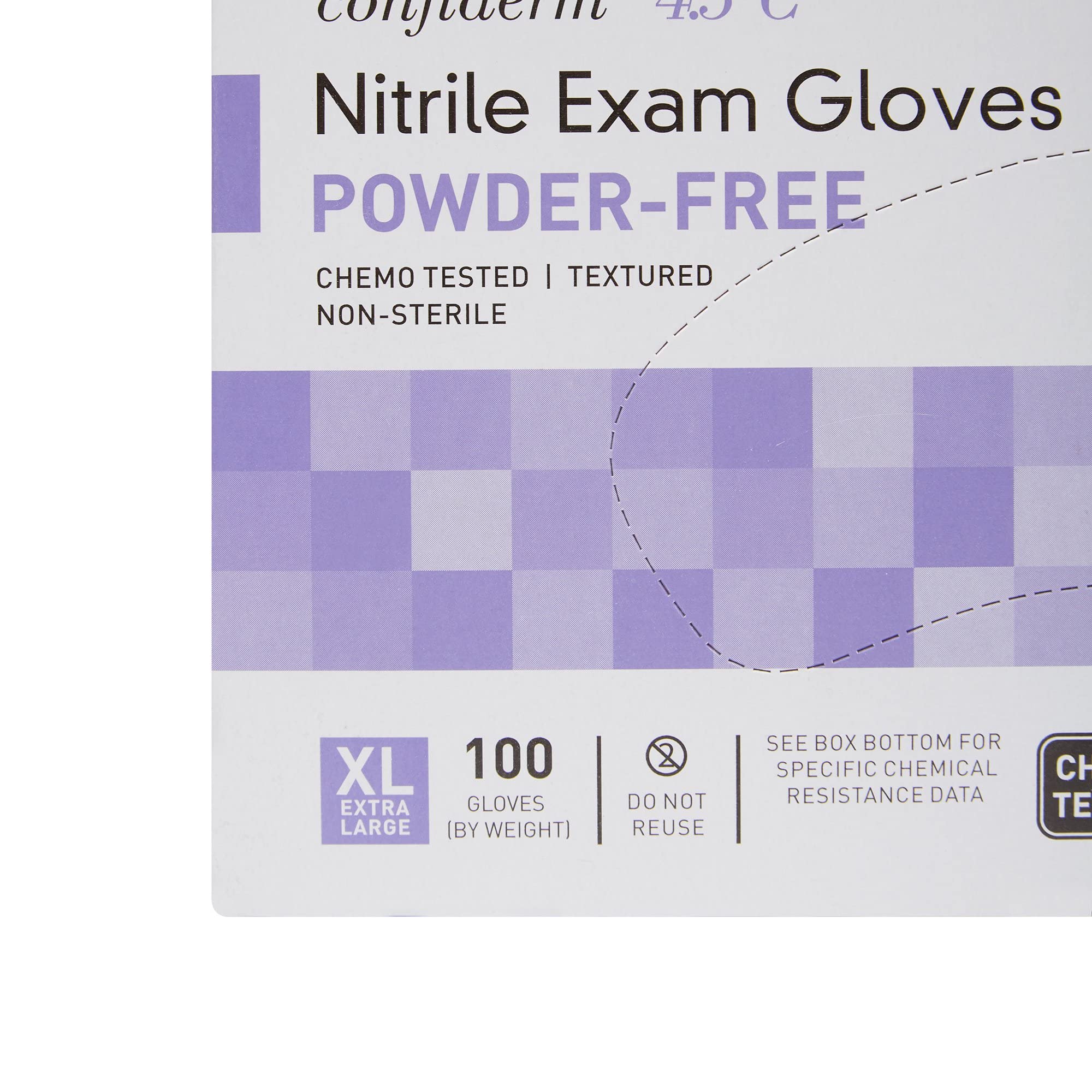 McKesson Confiderm 4.5C Nitrile Exam Gloves - Powder-Free, Latex-Free, Ambidextrous, Textured Fingertip (1000, X-Large) - Image 7