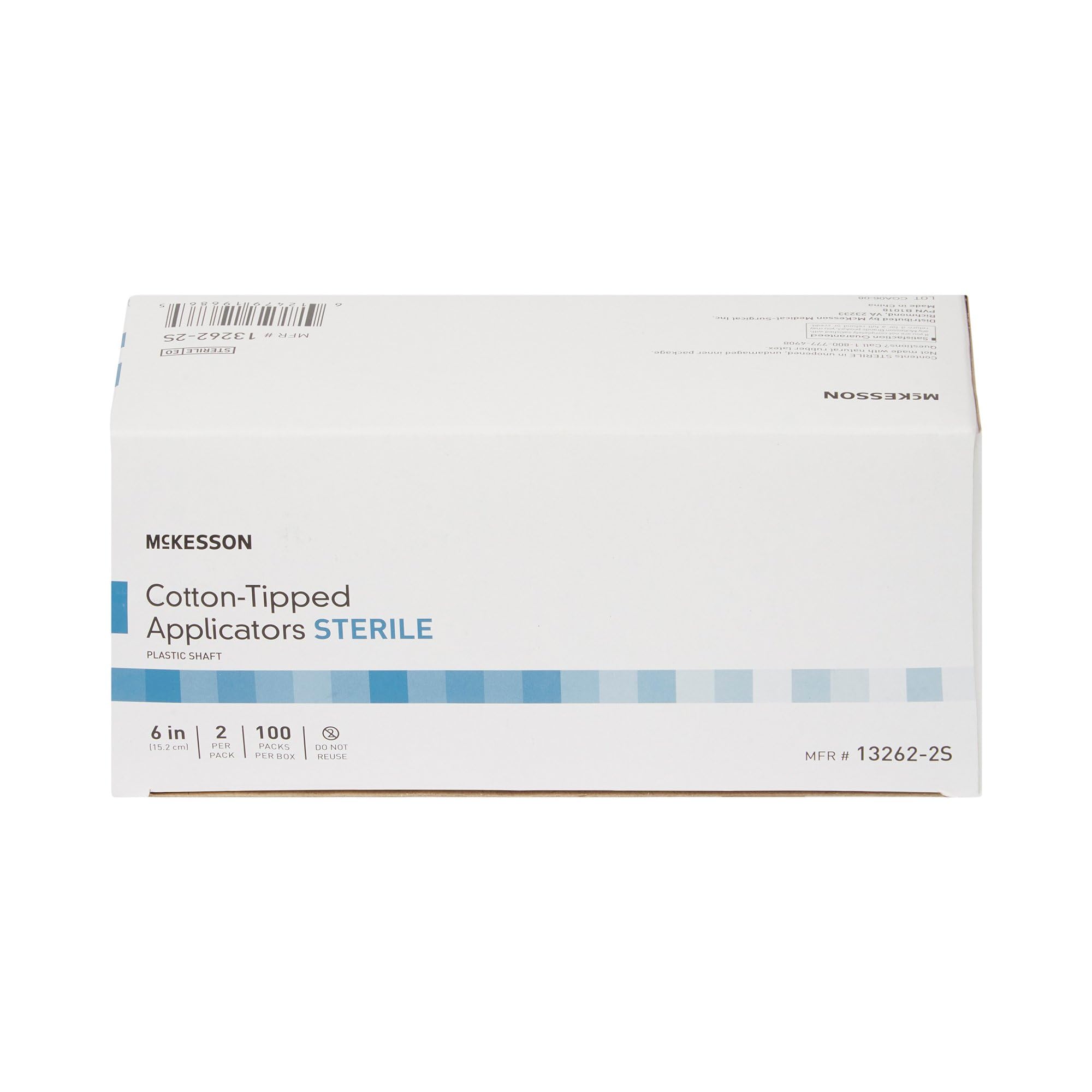 McKesson Cotton Tipped Applicator, 6 in [200 Count] Long Sterile Medical Swabs, Individually Wrapped, Plastic Shaft - Image 7