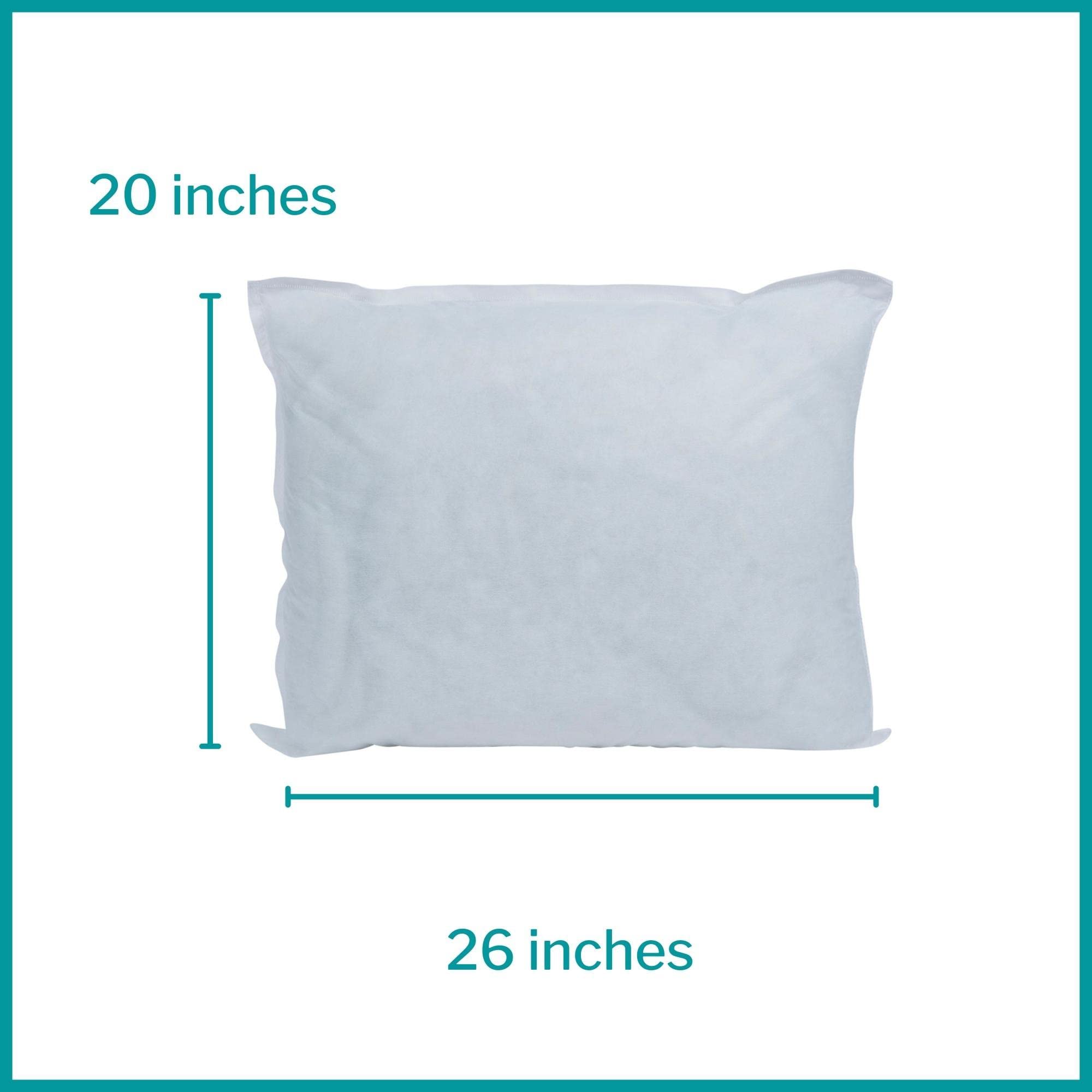 McKesson Disposable Bed Pillow [1 Count] Single Patient Use, White 20 in x 26 in - Image 4