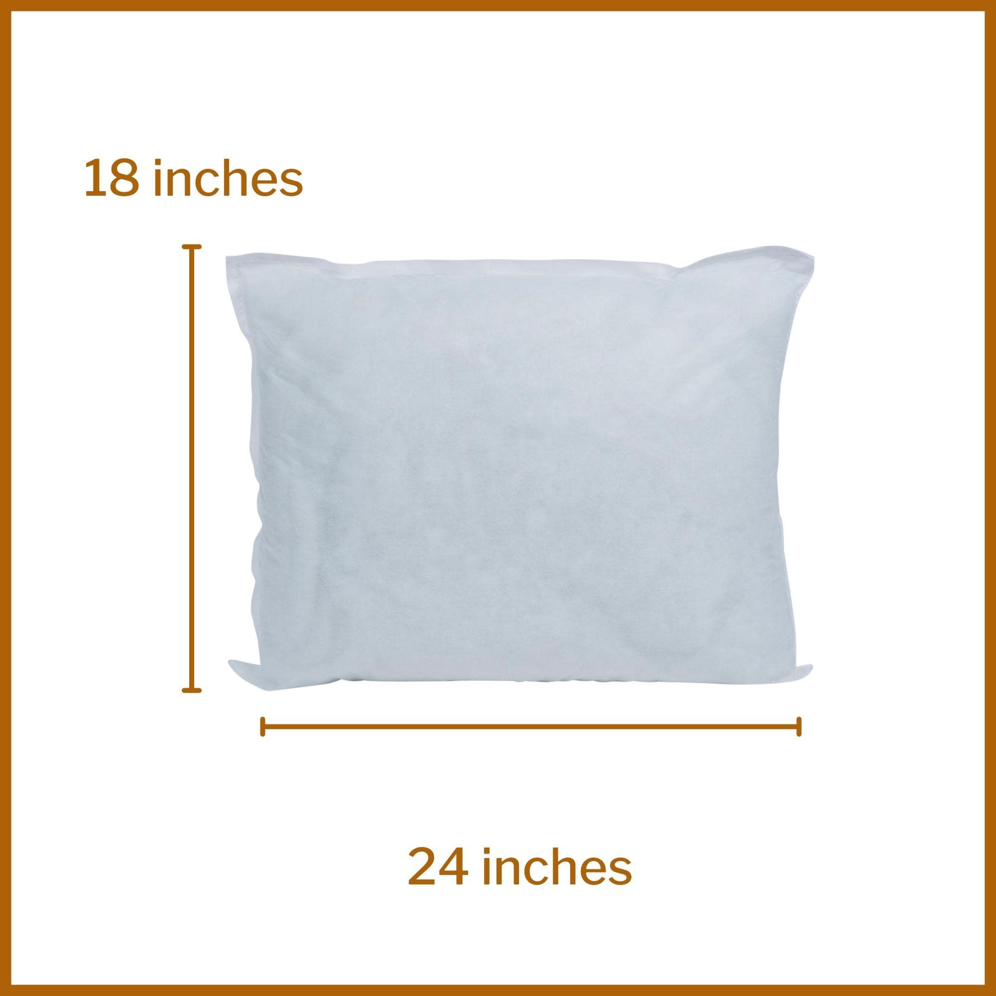 McKesson Disposable Bed Pillow [24 Count] Single Patient Use, White 18 in x 24 in - Image 4
