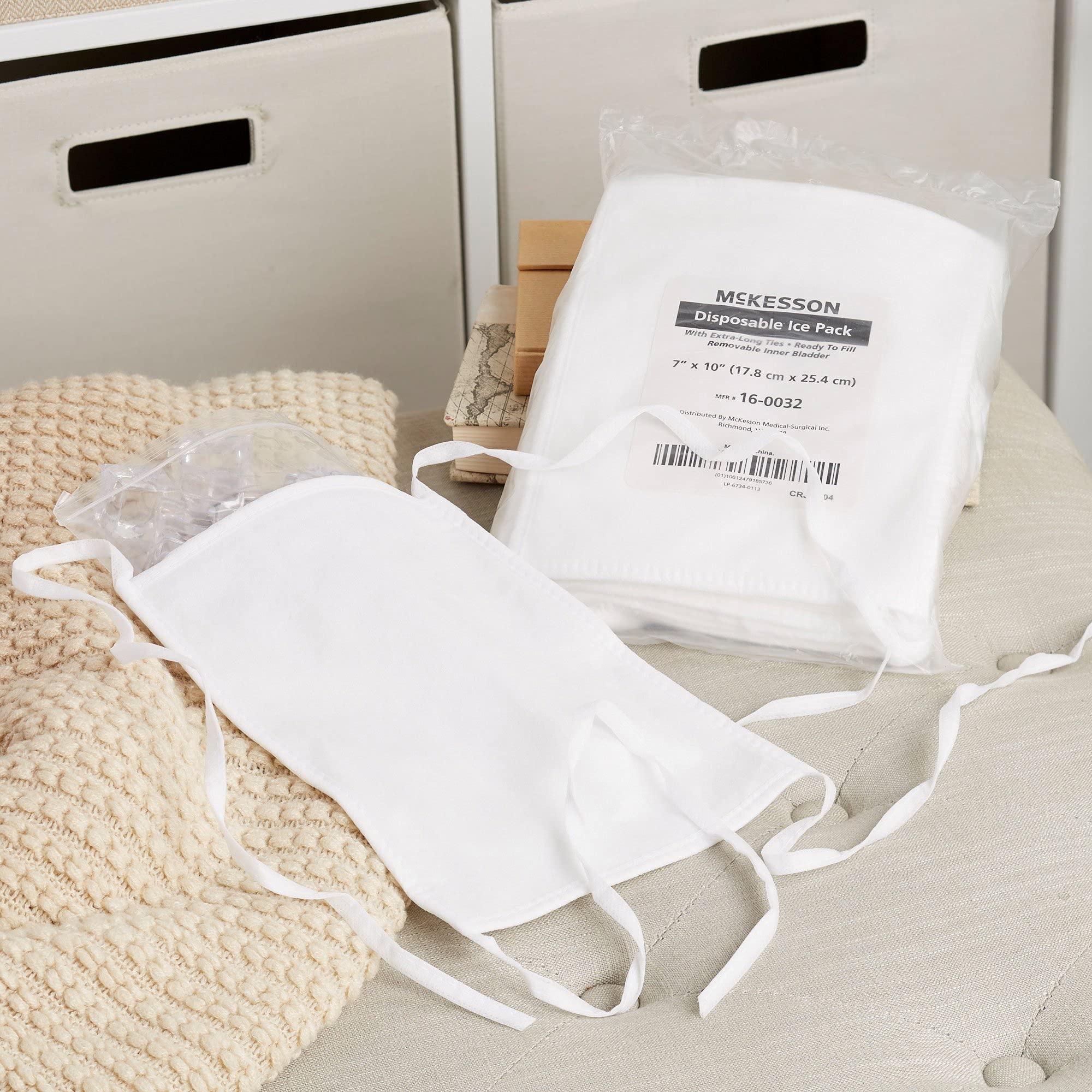 McKesson Disposable Ice Pack Bag, Tie Straps, 7 in x 10 in, 10 Count, 10 Packs, 100 Total - Image 4