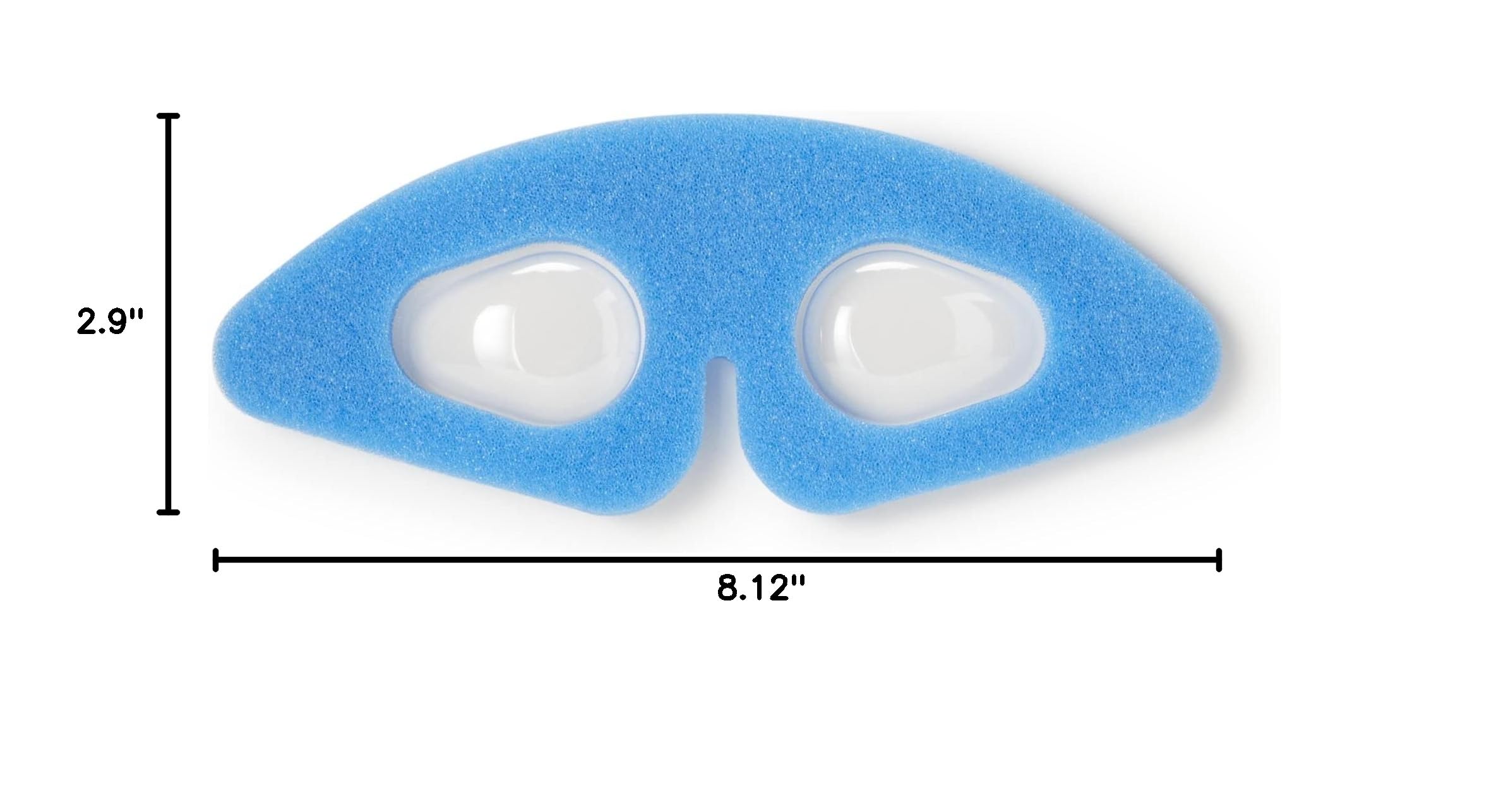 McKesson Eye Protectors - Foam, Sterile, Self-Adhesive for Adults, Disposable - Blue, 8 1/8 in x 2 9/10 in, 25 Count, 1 Pack - Image 8