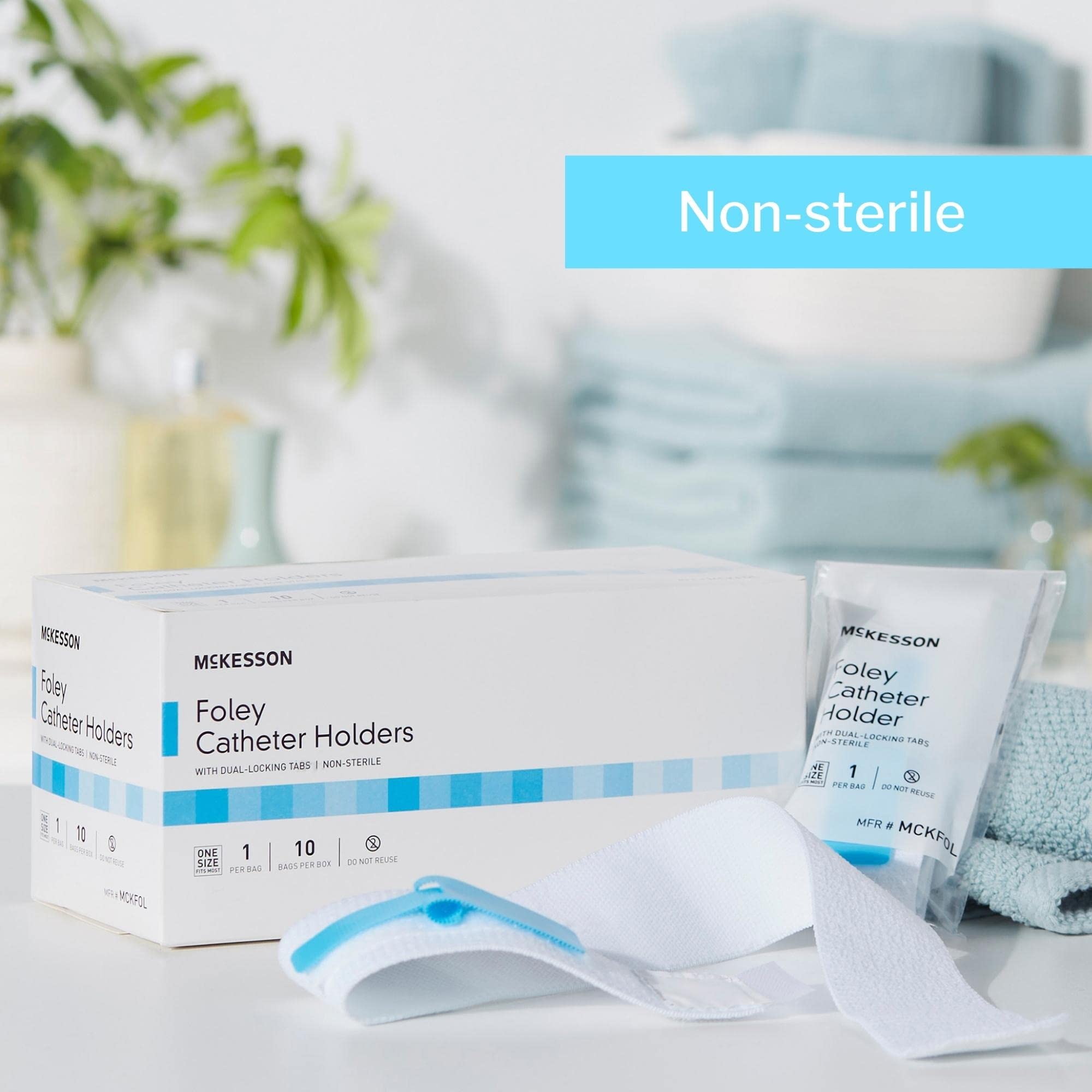 McKesson Foley Catheter Tube Holder with Dual-Locking Tabs - Urinary Leg Band Holder, 100 Count - Image 5