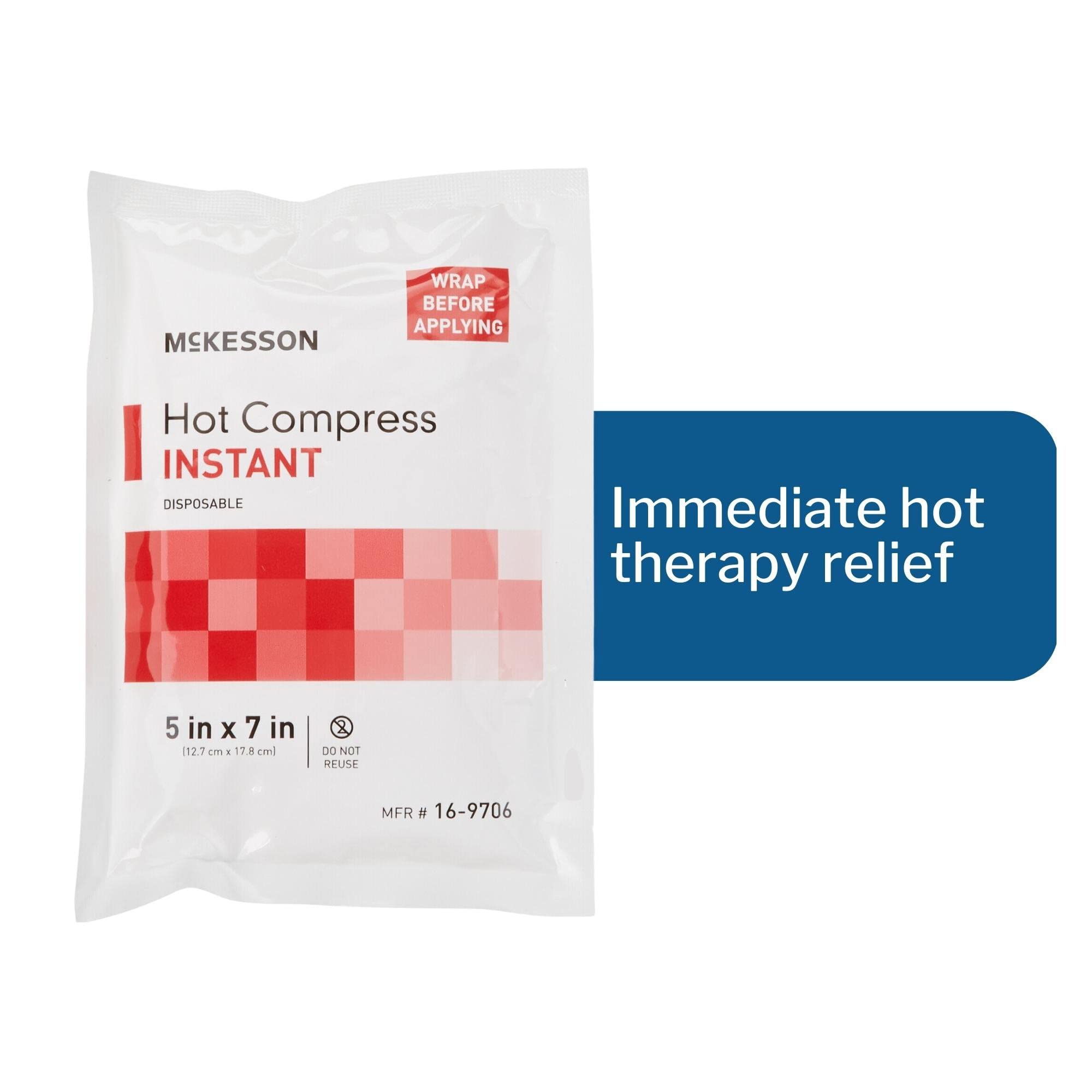 McKesson Hot Compress Instant Hot Pack [24 Pack] Disposable, Heat Packs for Pain Relief, 5 in x 7 in - Image 5