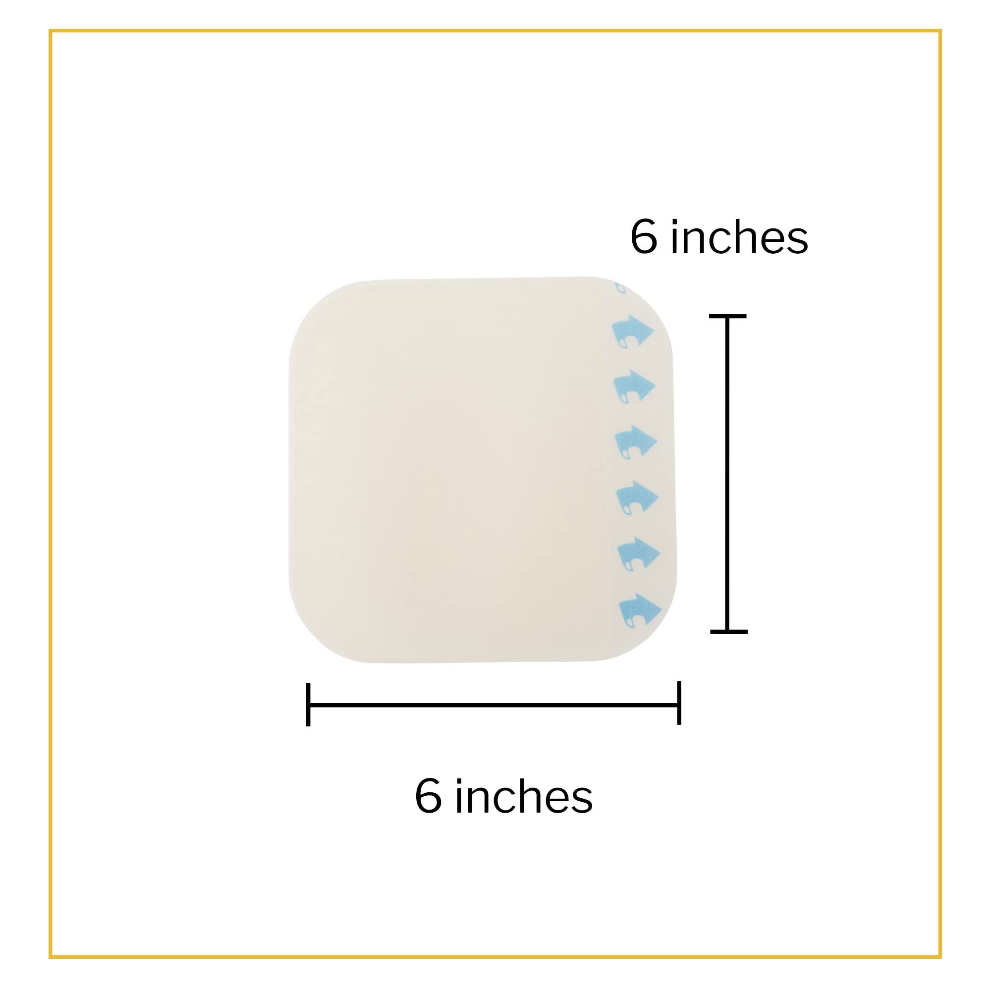 McKesson Hydrocolloid Dressing, Sterile, Thin (10 Boxes, 200 Dressings Total) - Self-Adhesive Sterile Bandage, Waterproof Patch for Bed Sore, Mild Burn, Blister, Acne Care - 6 in x 6 in - Image 7