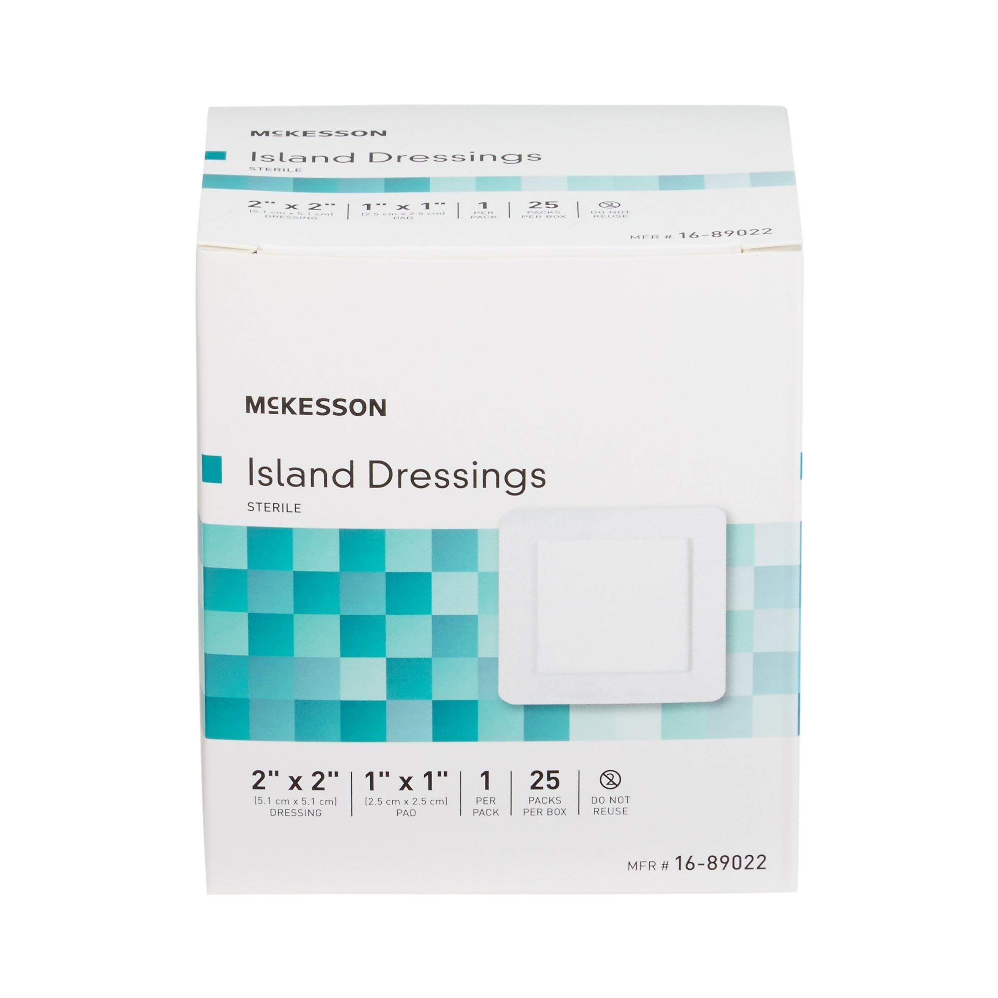 McKesson Island Dressings, Sterile, Dimension 2 in x 2 in, Pad 1 in x 1 in, 25 Count, 4 Packs, 100 Total - Image 7