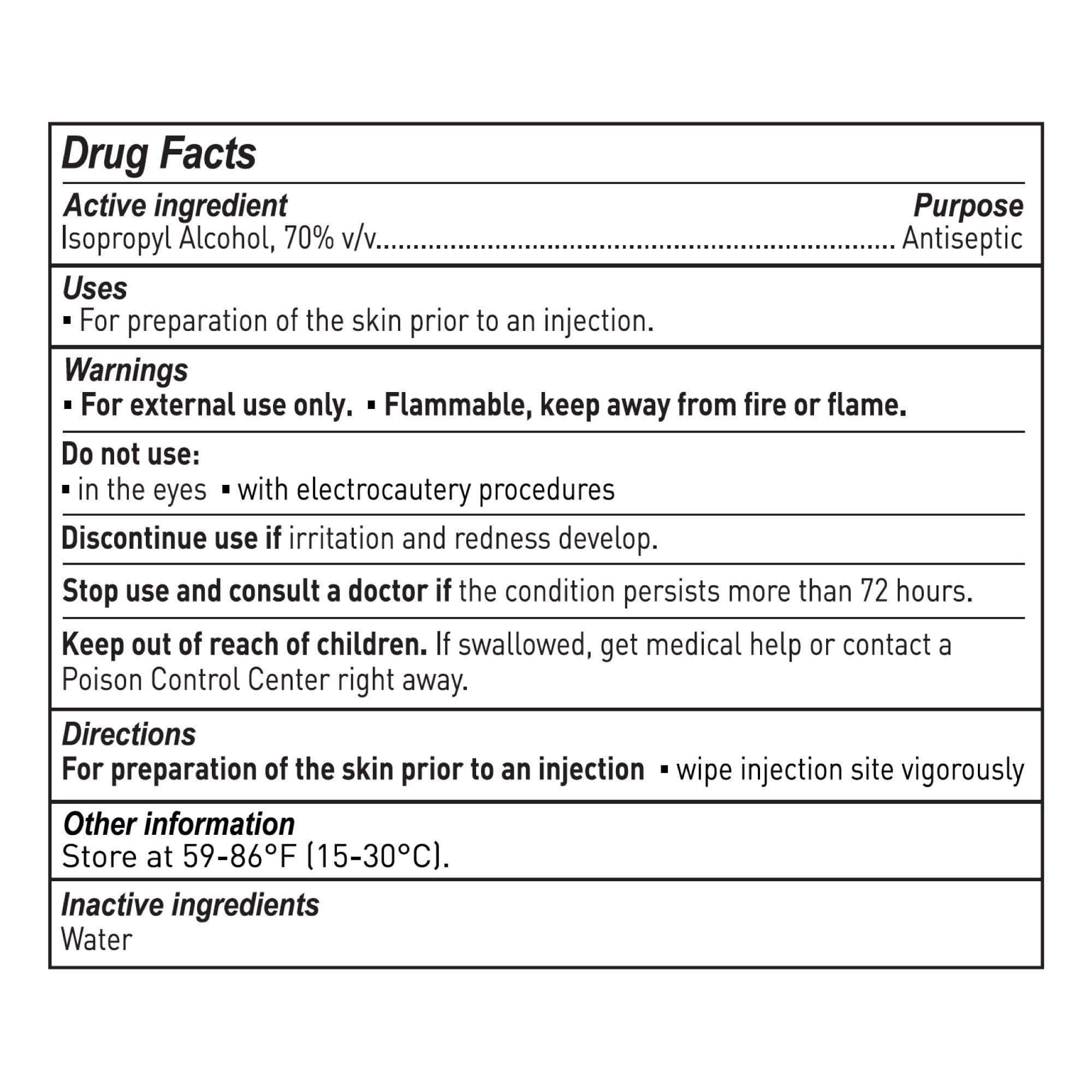 McKesson Isopropyl Alcohol Swabsticks [75 Swabs] Sterile, Individual Wrapped, 3 Per Packs, 25 Packs - Image 7
