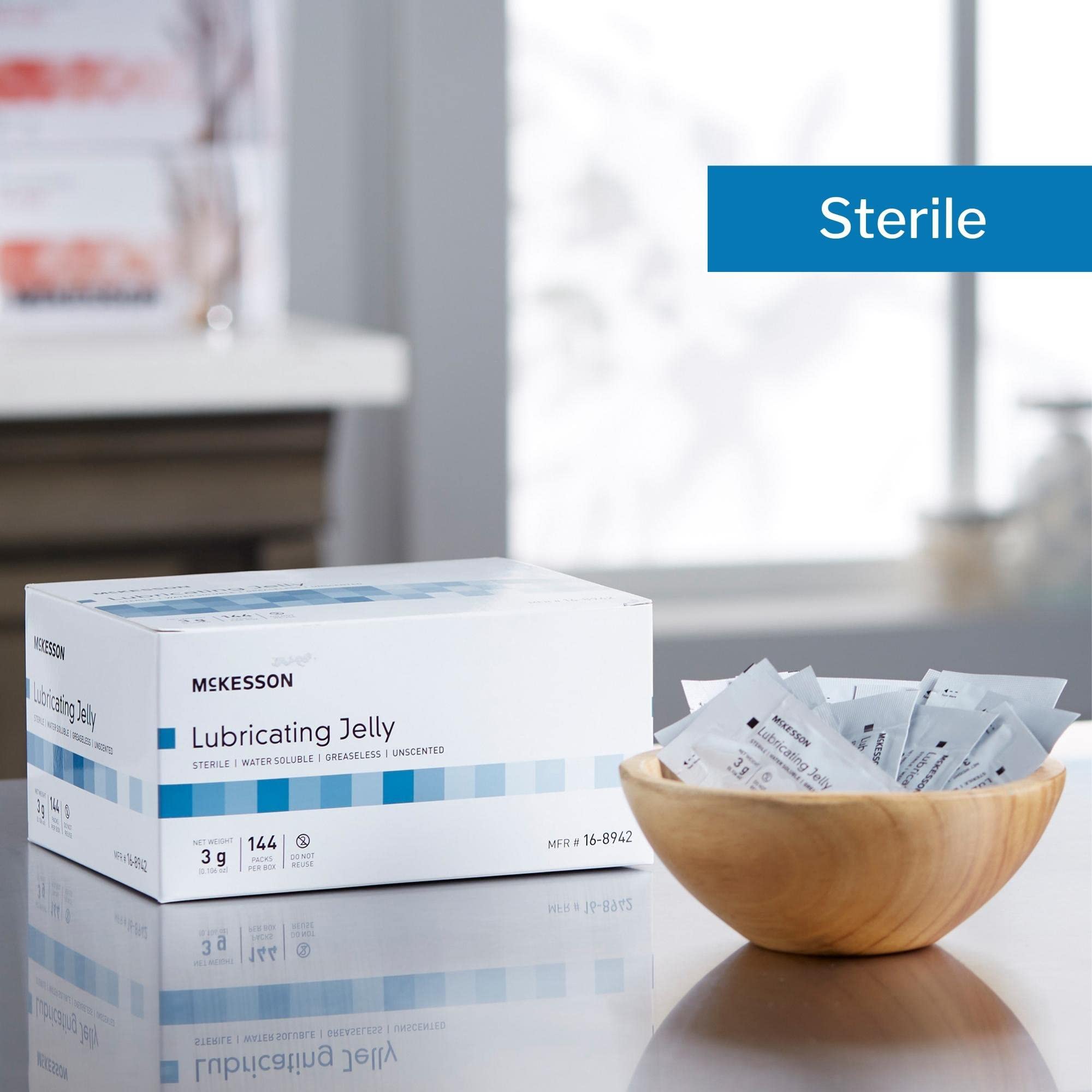 McKesson Lubricating Jelly, 3 g [864 Count] Water Based Non-Sticky Lube, Soluble Lubricant Gel - for Surgical, Medical, Personal – Sterile Individual Packets, Box of 6 - Image 4