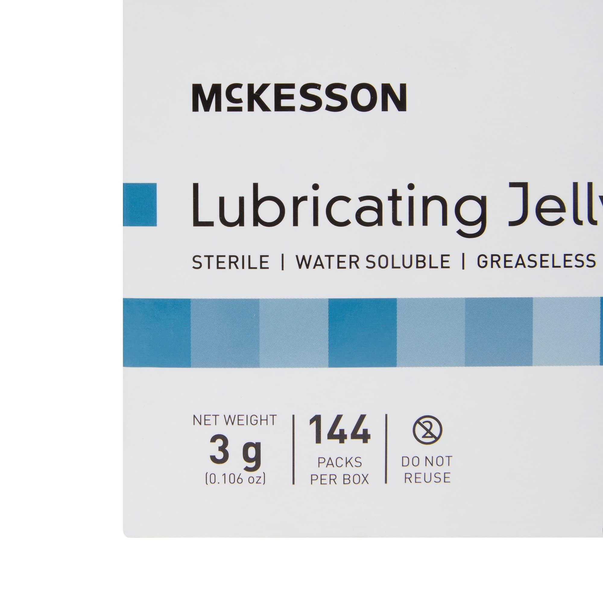 McKesson Lubricating Jelly, 3 g [864 Count] Water Based Non-Sticky Lube, Soluble Lubricant Gel - for Surgical, Medical, Personal – Sterile Individual Packets, Box of 6 - Image 7