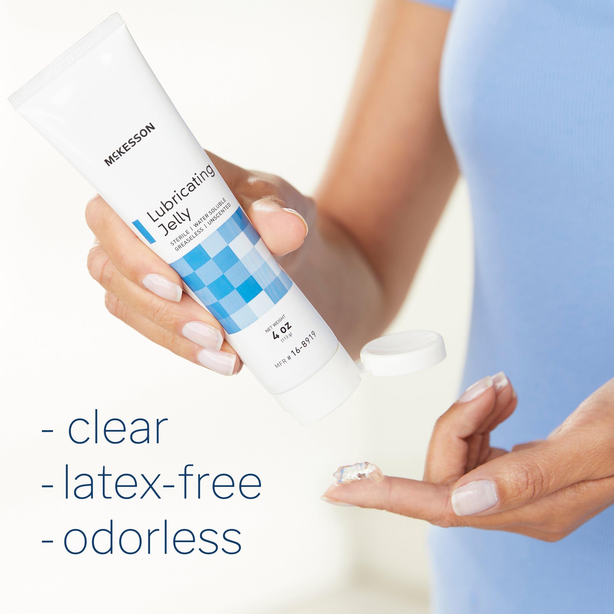 McKesson Lubricating Jelly, 4 oz [12 Count] Water Based Non-Sticky Lube, Water Soluble Lubricant Gel - for Surgical, Medical, Personal – Sterile Tube - Image 3