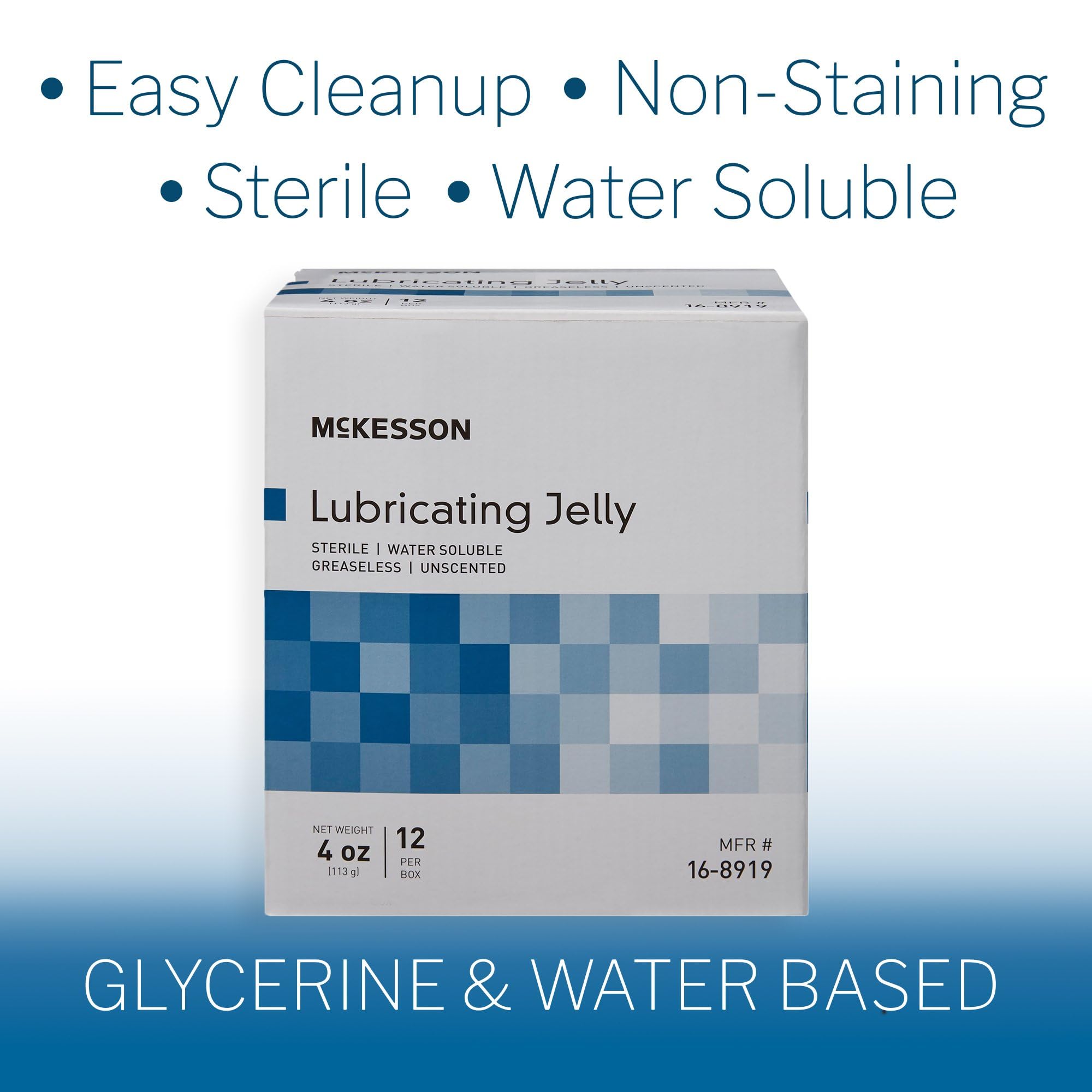 McKesson Lubricating Jelly, 4 oz [12 Count] Water Based Non-Sticky Lube, Water Soluble Lubricant Gel - for Surgical, Medical, Personal – Sterile Tube - Image 5