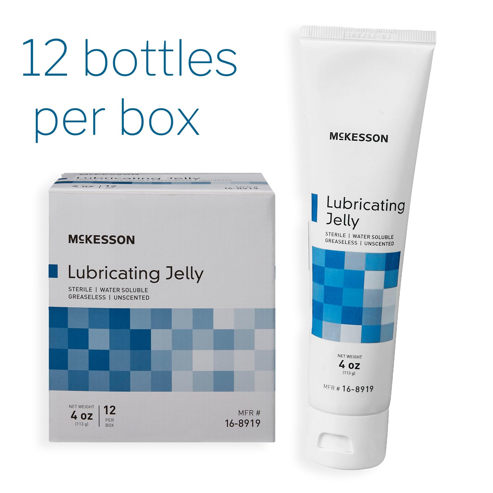 McKesson Lubricating Jelly, 4 oz [12 Count] Water Based Non-Sticky Lube, Water Soluble Lubricant Gel - for Surgical, Medical, Personal – Sterile Tube - Image 6