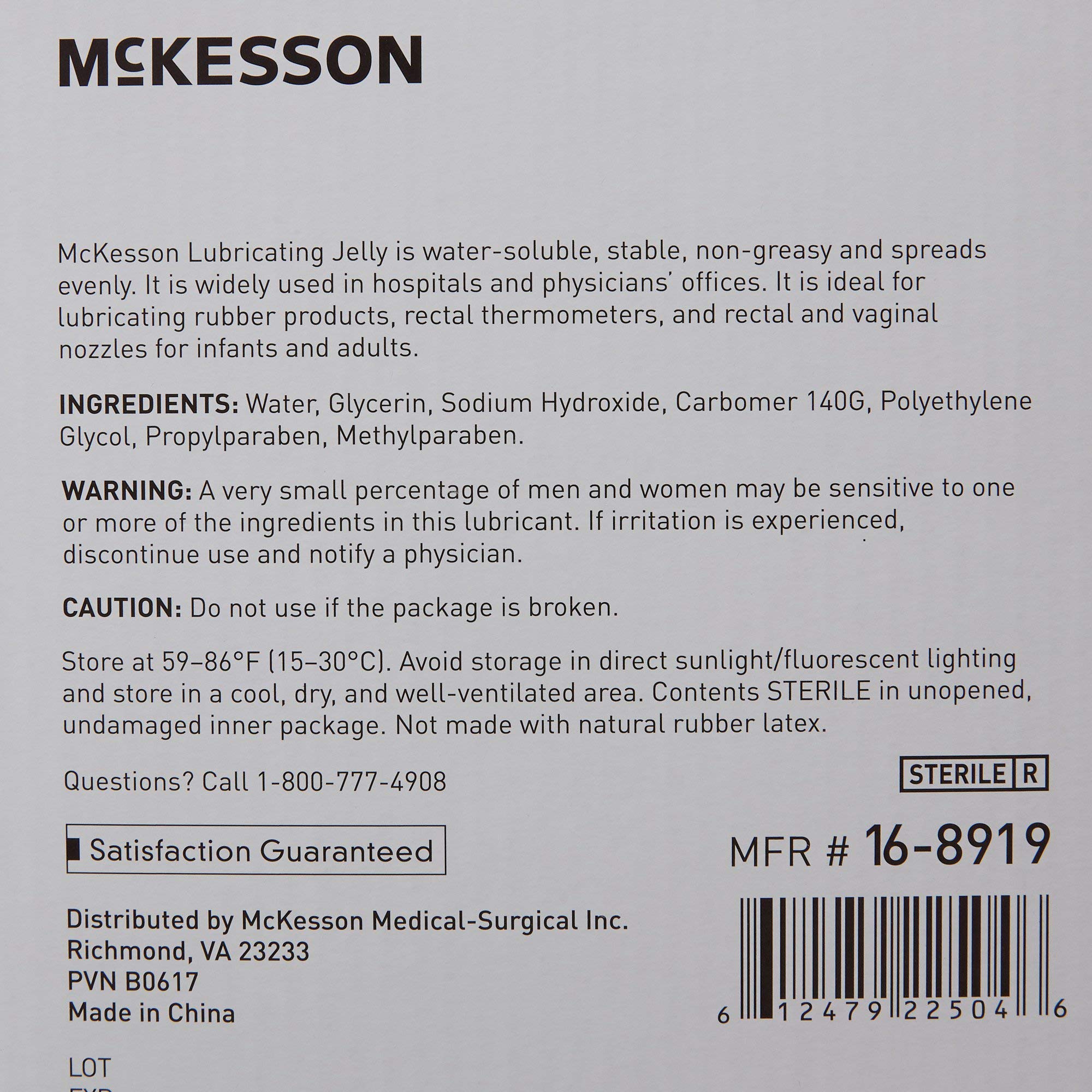 McKesson Lubricating Jelly, 4 oz [12 Count] Water Based Non-Sticky Lube, Water Soluble Lubricant Gel - for Surgical, Medical, Personal – Sterile Tube - Image 7