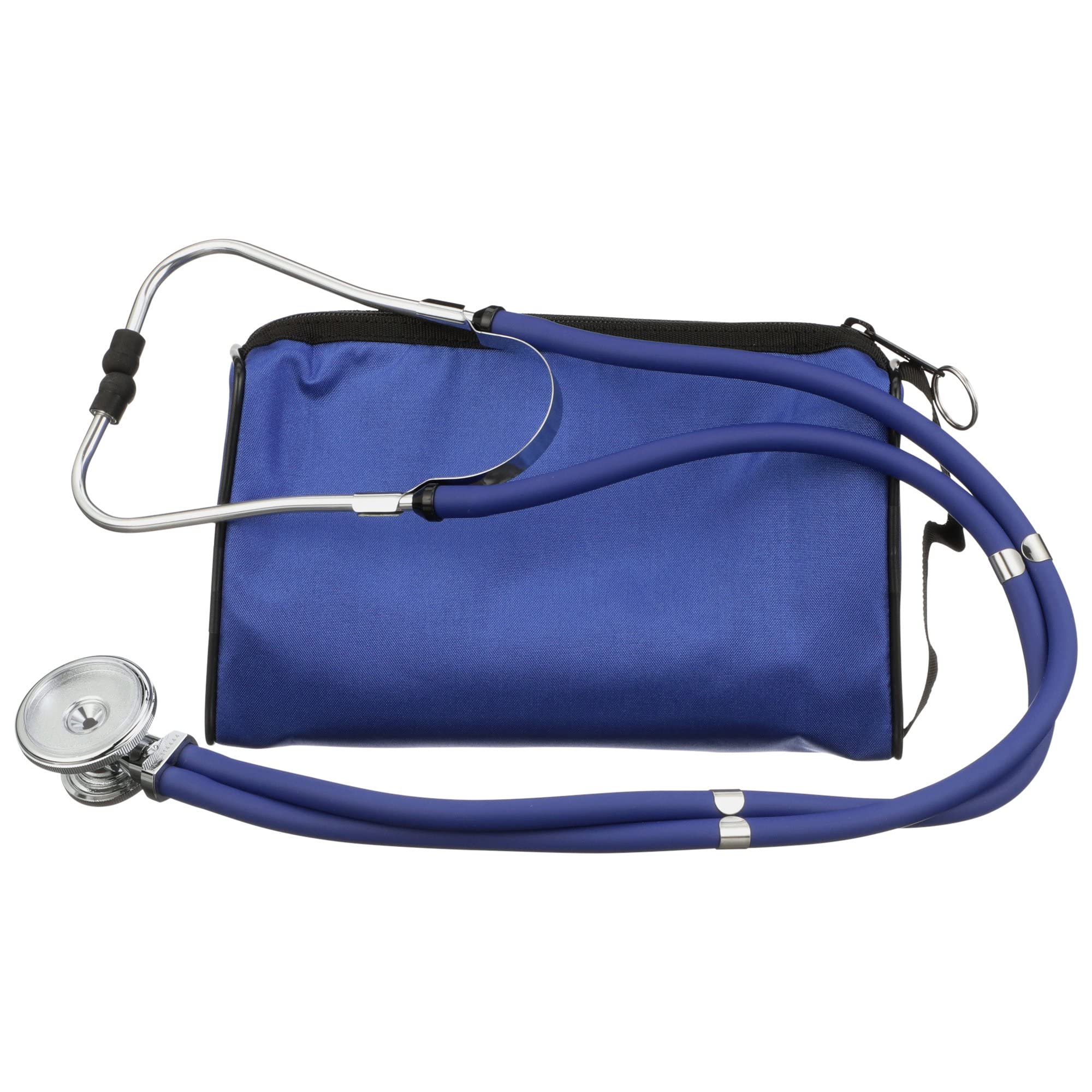 McKesson LUMEON Aneroid Sphygmomanometer and Stethoscope Kit - Pocket Blood Pressure Gauge/Cuff, Sprague Stethoscope, Blue - Size 11, 23-40 cm, 55 cm Tube, 1 Count - Image 3
