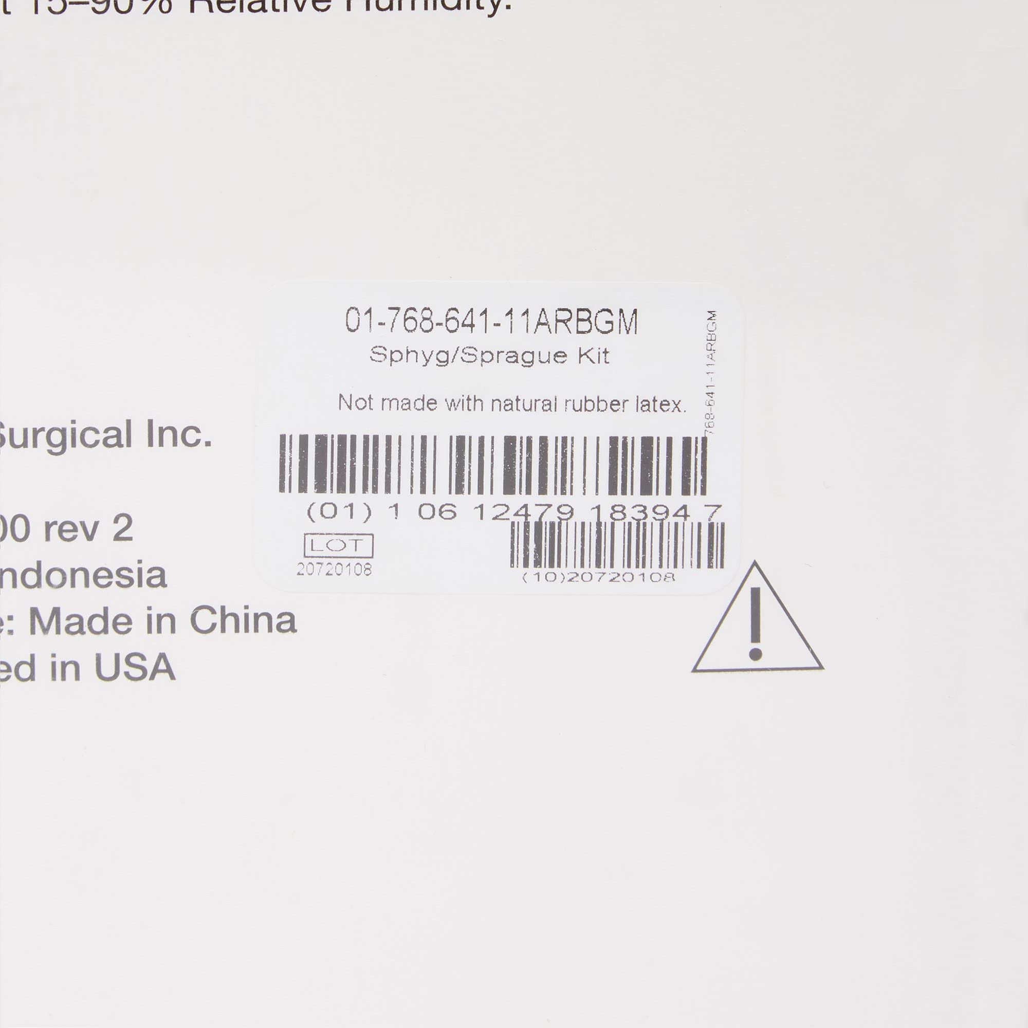 McKesson LUMEON Aneroid Sphygmomanometer and Stethoscope Kit - Pocket Blood Pressure Gauge/Cuff, Sprague Stethoscope, Blue - Size 11, 23-40 cm, 55 cm Tube, 1 Count - Image 7