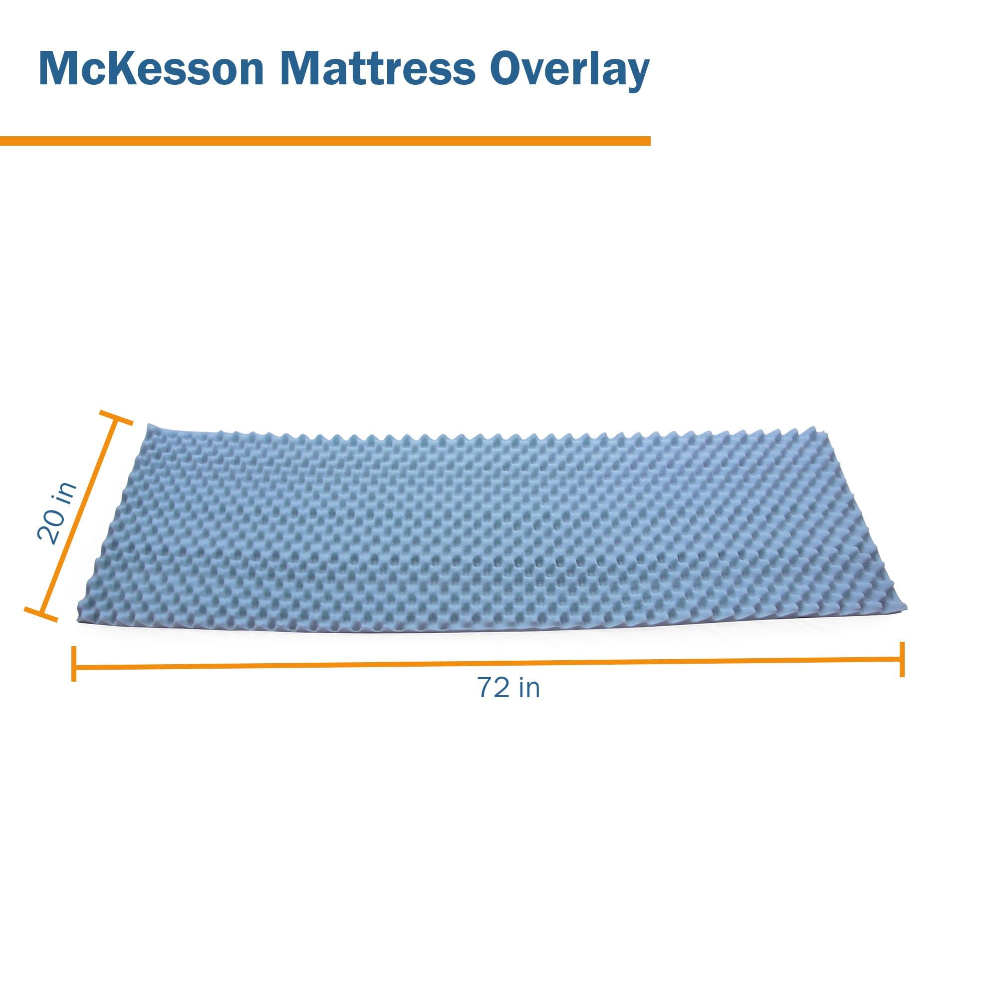 McKesson Mattress Overlay - Convoluted Foam Decubitus Care Pad, Mattress Topper for Ulcers, Pressure Sores, Bedsores - Blue, 72 in x 20 in x 2 in, 12 Count - Image 6