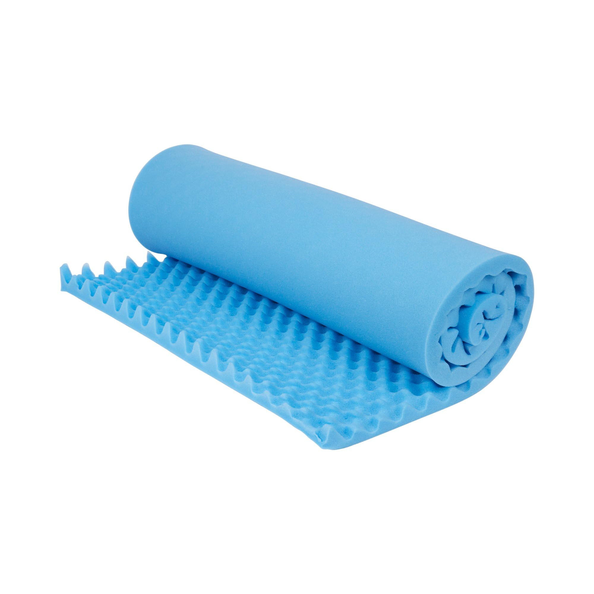 McKesson Mattress Topper Overlay, Convoluted Foam, Blue, 72 in L x 33 in x 2 in (L x W x H), 1 Count - Image 9