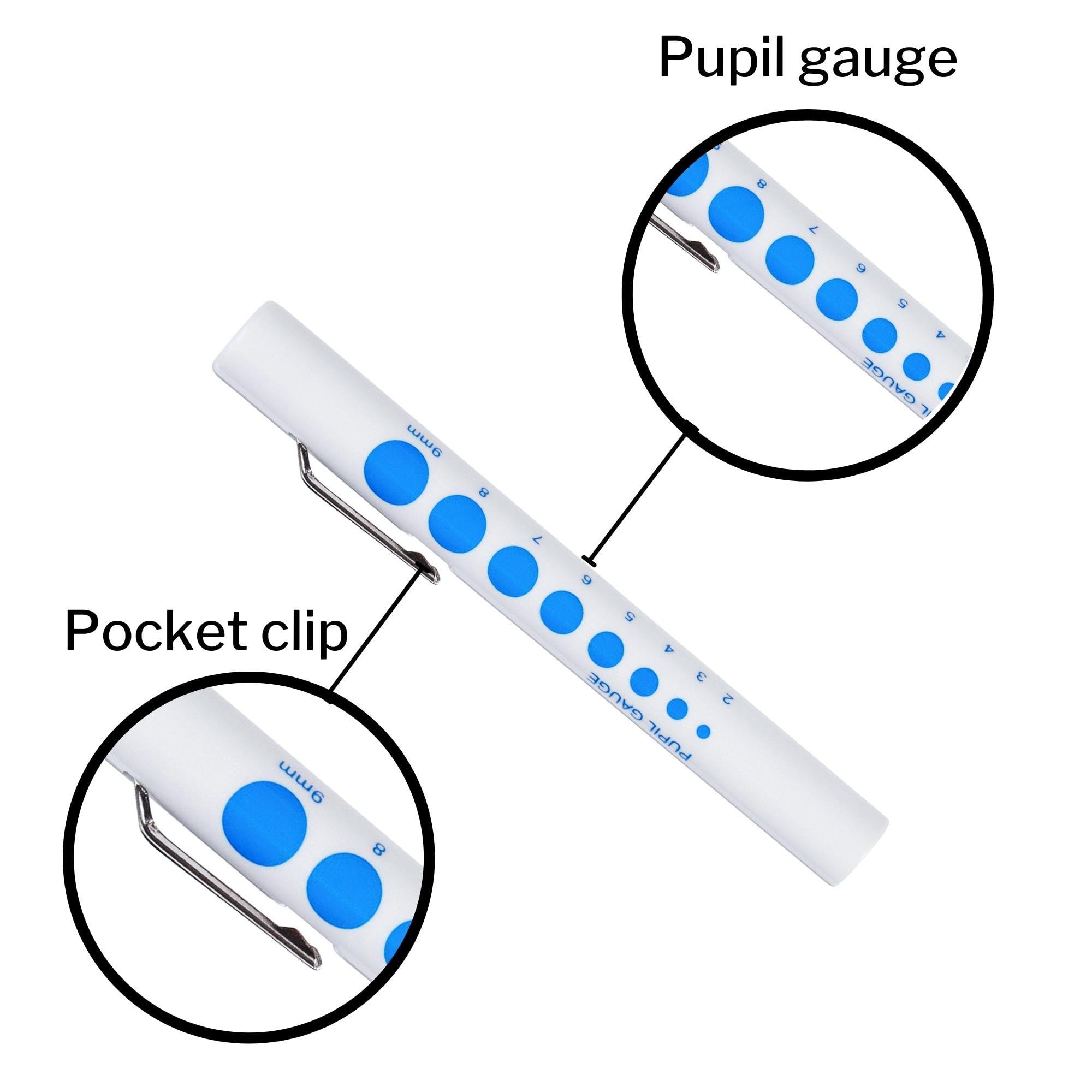 McKesson Medical Penlights with Pupil Gauge Pen Light for Nurses and Medical Professionals, Disposable Diagnostic Penlight, High Intensity - Disposable 4.5 inch, 1 Count, 6 Packs, 6 Total - Image 4