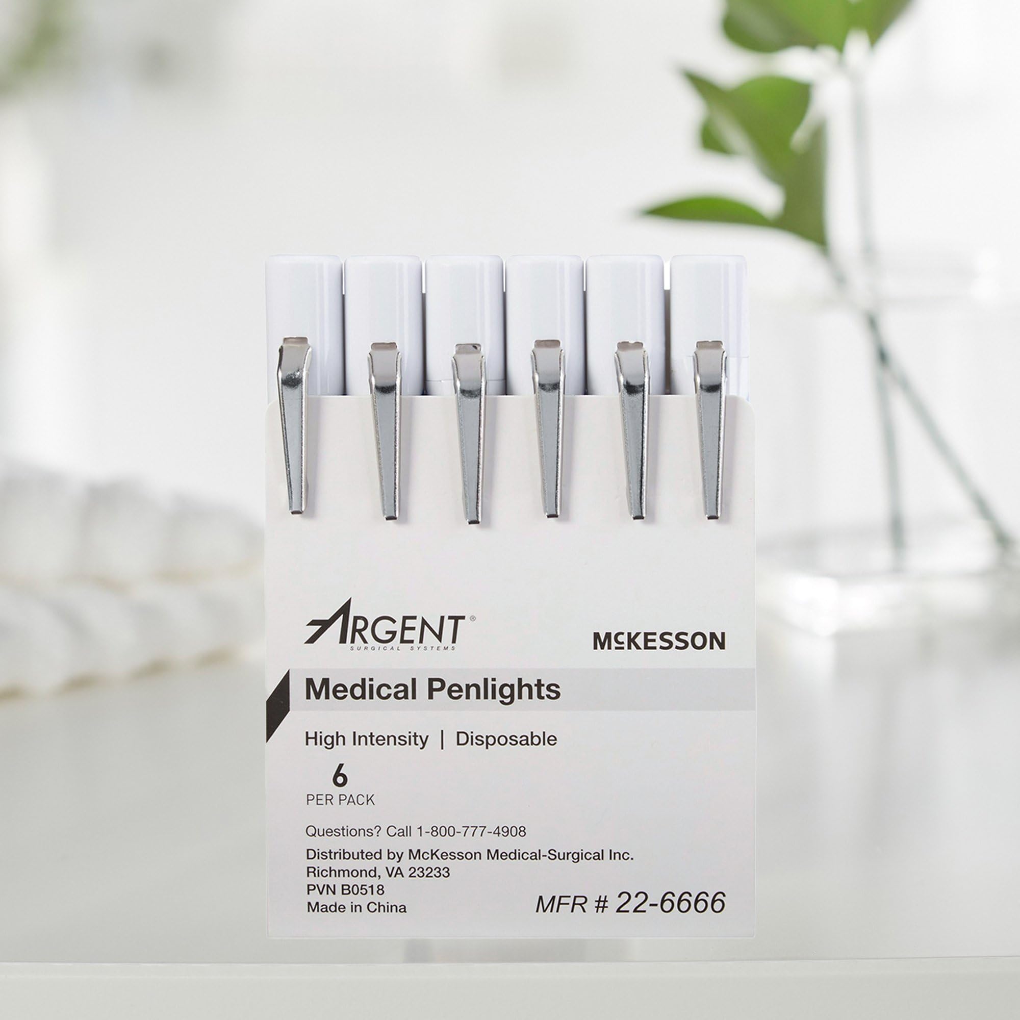 McKesson Medical Penlights with Pupil Gauge Pen Light for Nurses and Medical Professionals, Disposable Diagnostic Penlight, High Intensity - Disposable 4.5 inch, 1 Count, 6 Packs, 6 Total - Image 6