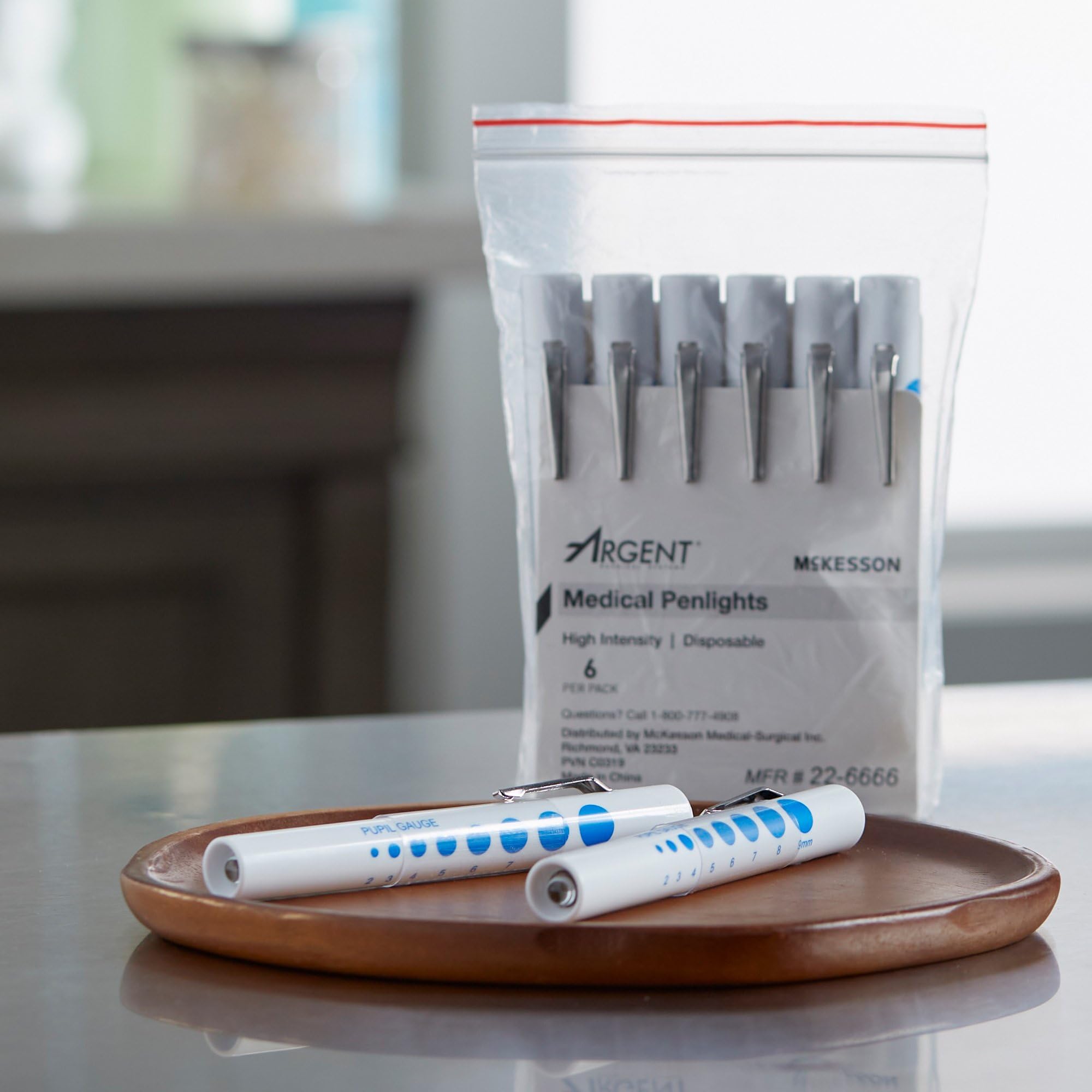 McKesson Medical Penlights with Pupil Gauge Pen Light for Nurses and Medical Professionals, Disposable Diagnostic Penlight, High Intensity - Disposable 4.5 inch, 1 Count, 6 Packs, 6 Total - Image 7