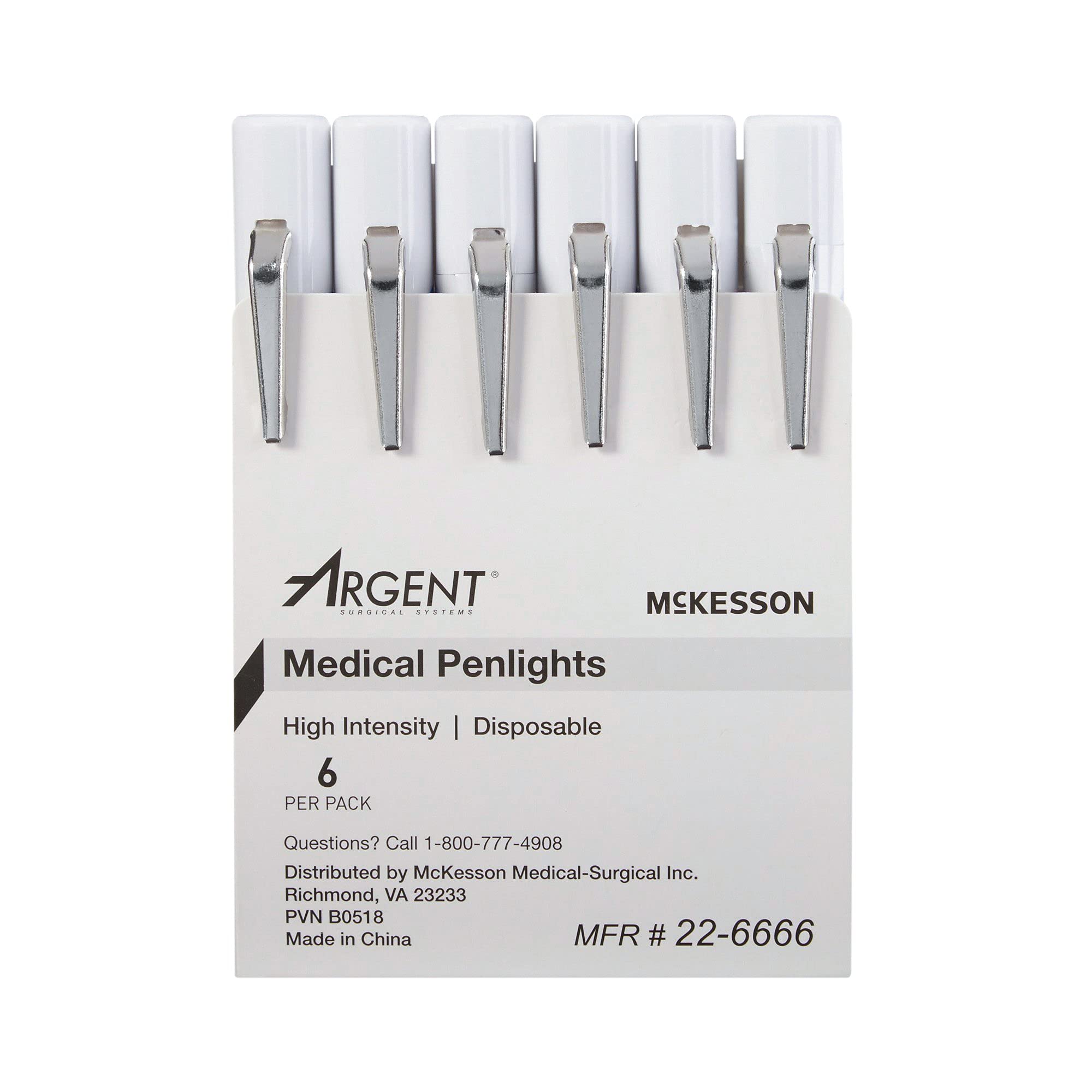 McKesson Medical Penlights with Pupil Gauge Pen Light for Nurses and Medical Professionals, Disposable Diagnostic Penlight, High Intensity - Disposable 4.5 inch, 1 Count, 6 Packs, 6 Total - Image 8