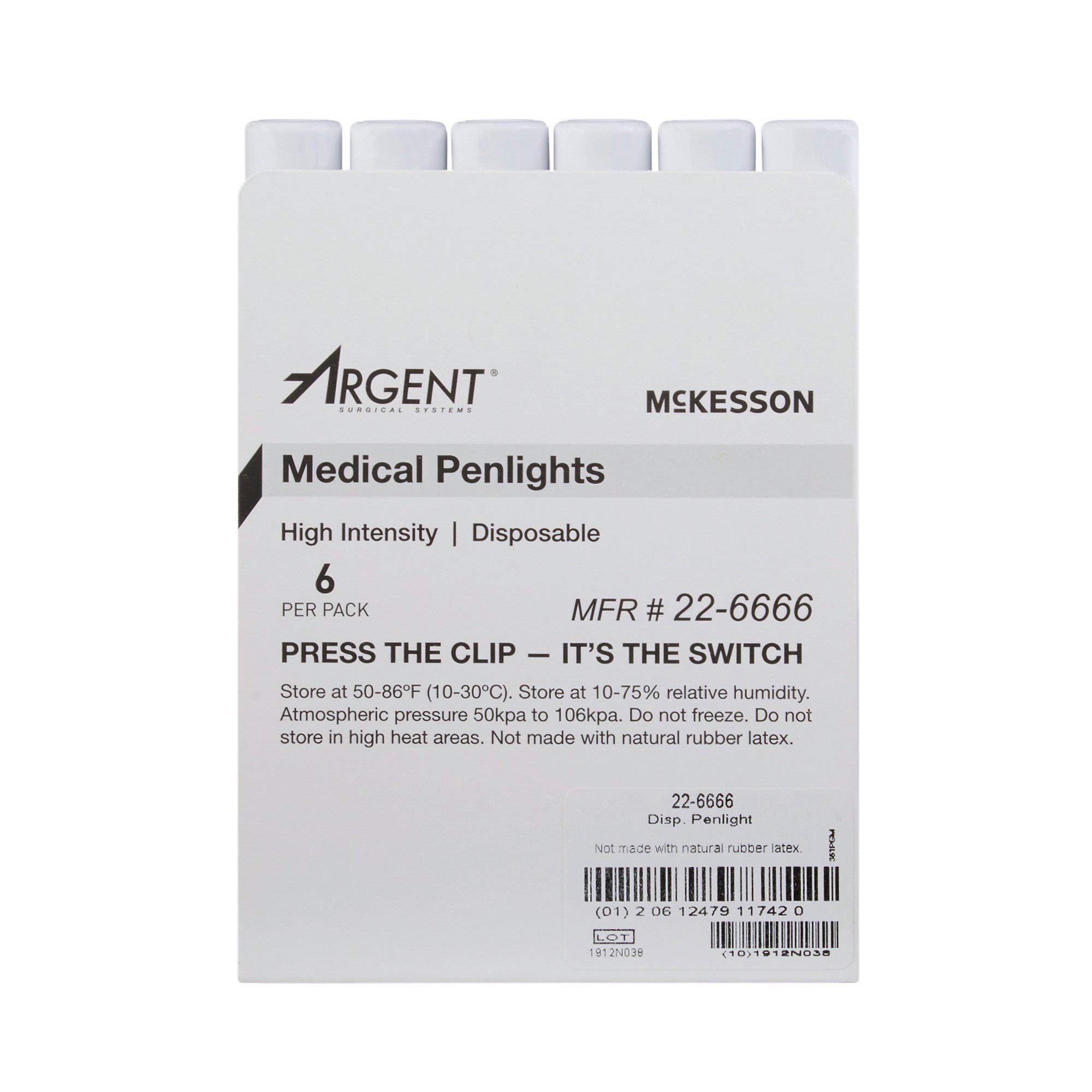 McKesson Medical Penlights with Pupil Gauge Pen Light for Nurses and Medical Professionals, Disposable Diagnostic Penlight, High Intensity - Disposable 4.5 inch, 1 Count, 6 Packs, 6 Total - Image 9