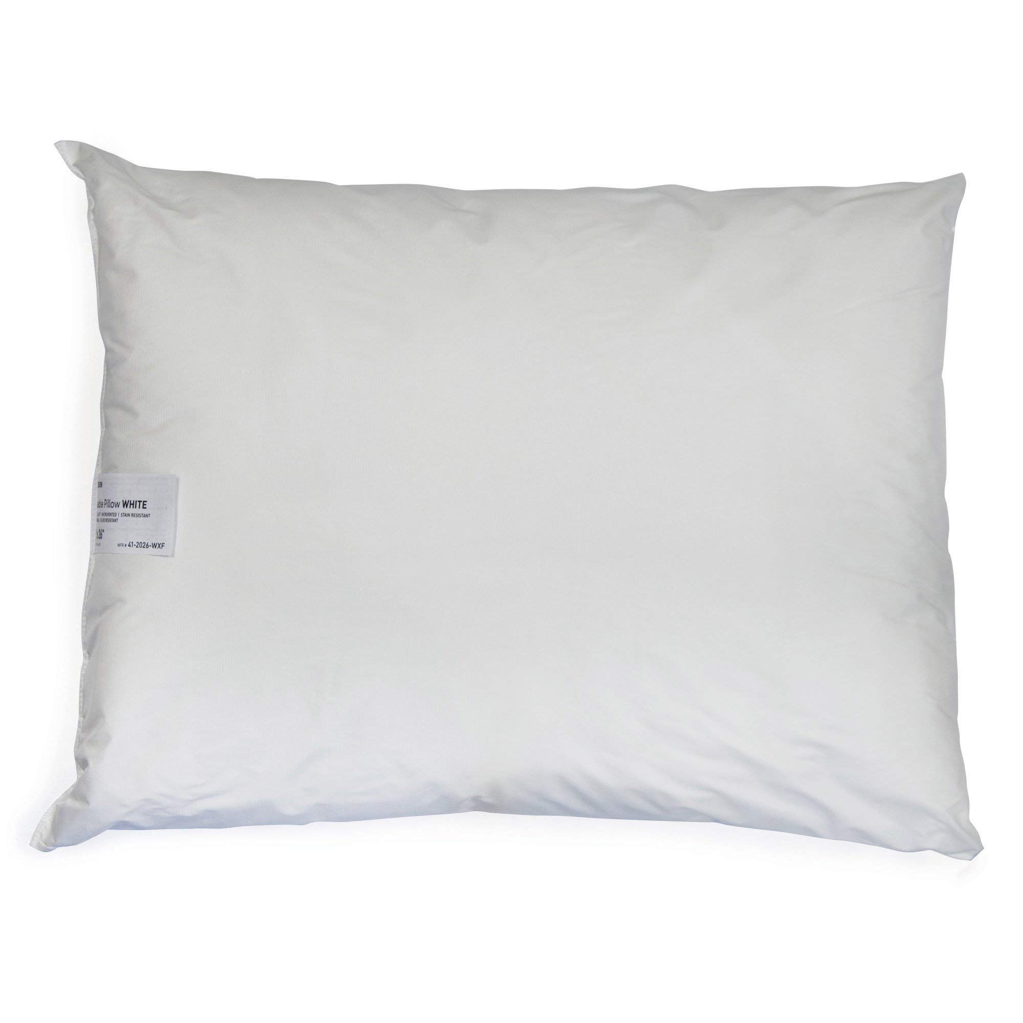 McKesson Medical Pillow [1 Count] Reusable Hospital Bed Pillows, Vinyl Cover, Fluid Moisture and Stain-Resistant, White, 20 in x 26 in - Image 4
