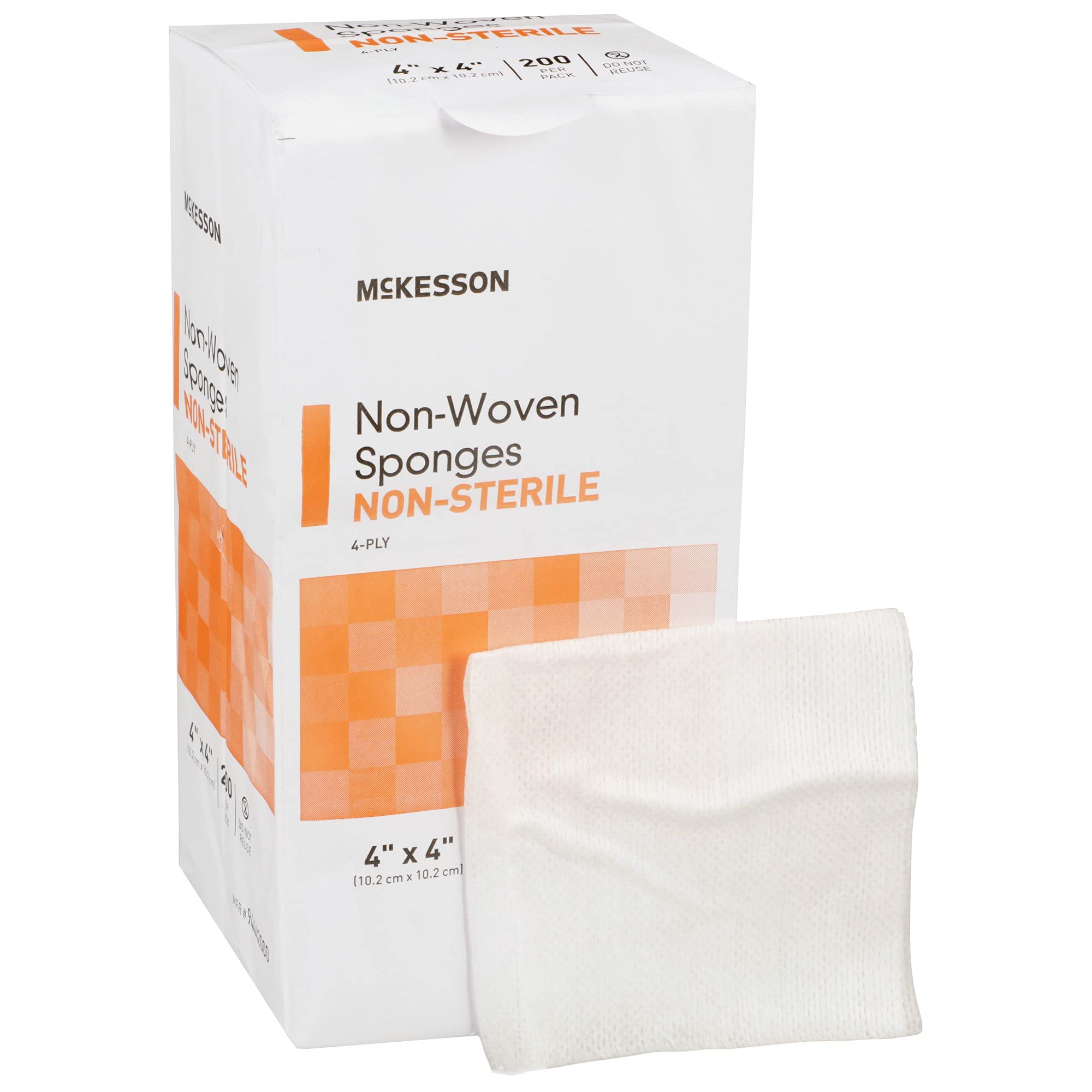 McKesson Non-Woven Sponges, Non-Sterile, 4-Ply, Polyester/Rayon, 4 in x 4 in, 200 per Pack, 1 Pack - Image 5