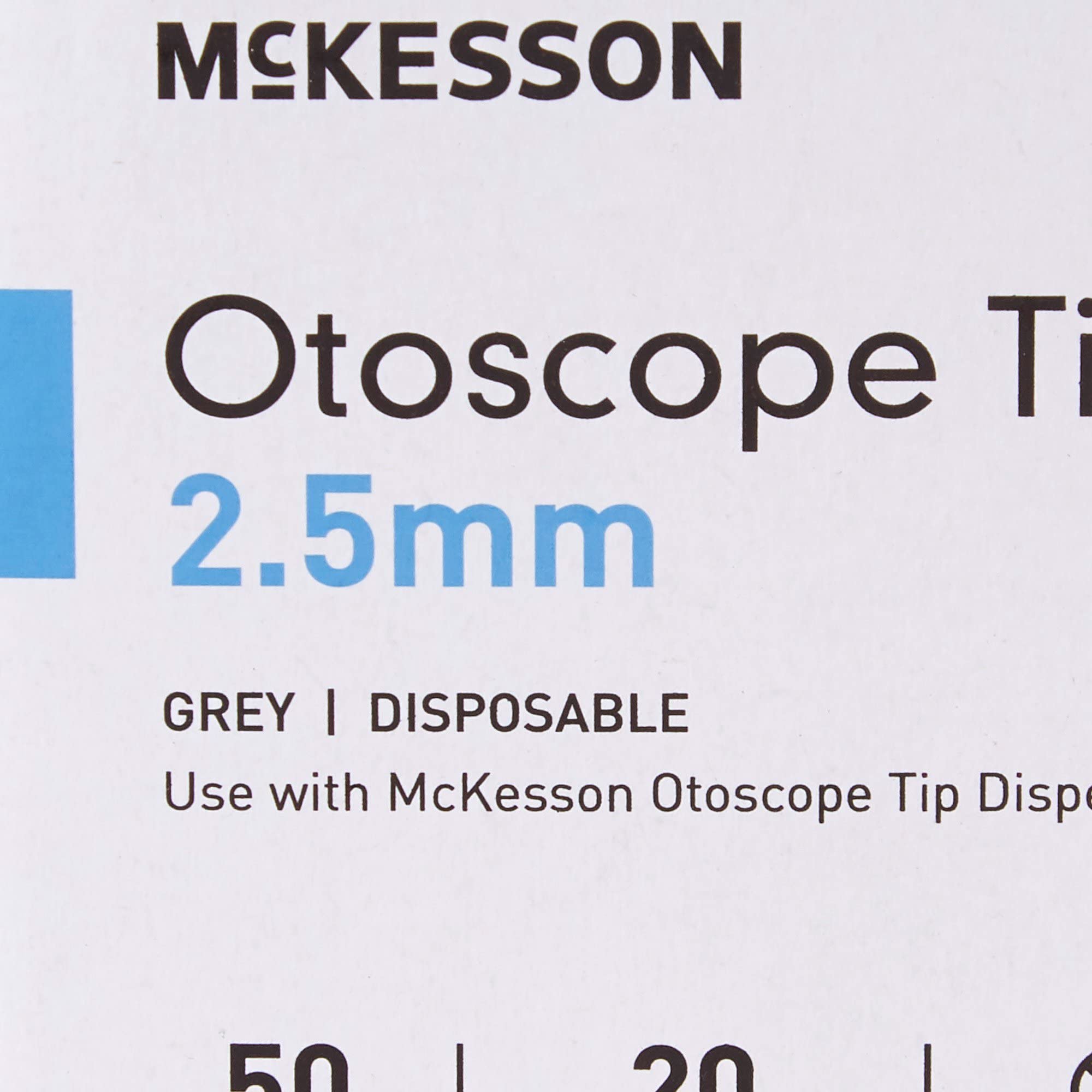 McKesson Otoscope Tips, Ear Speculum, Disposable, 2.5 mm, Gray, 10 Packs, 10000 Total - Image 4