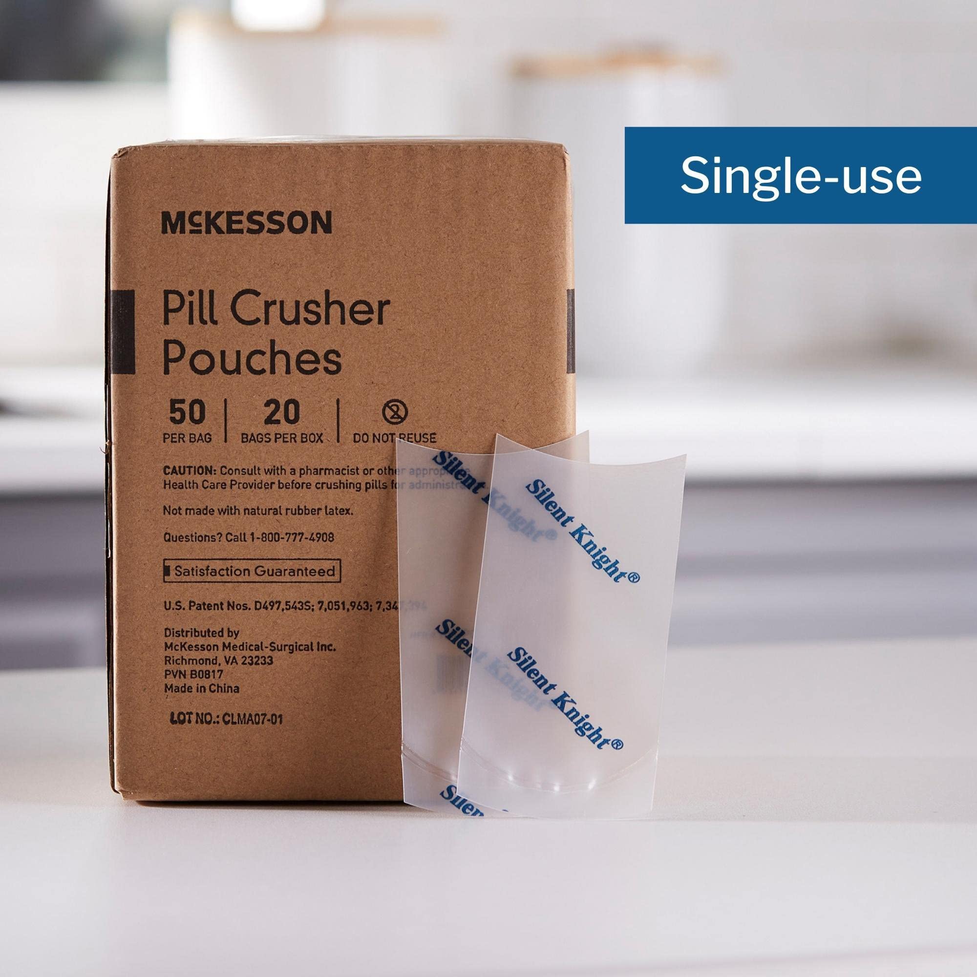 McKesson Pill Crusher Pouches, Single Use, Disposable, Clear, 50 Count, 20 Packs, 1000 Total, 50 Count, 20 Packs, 1000 Total - Image 5