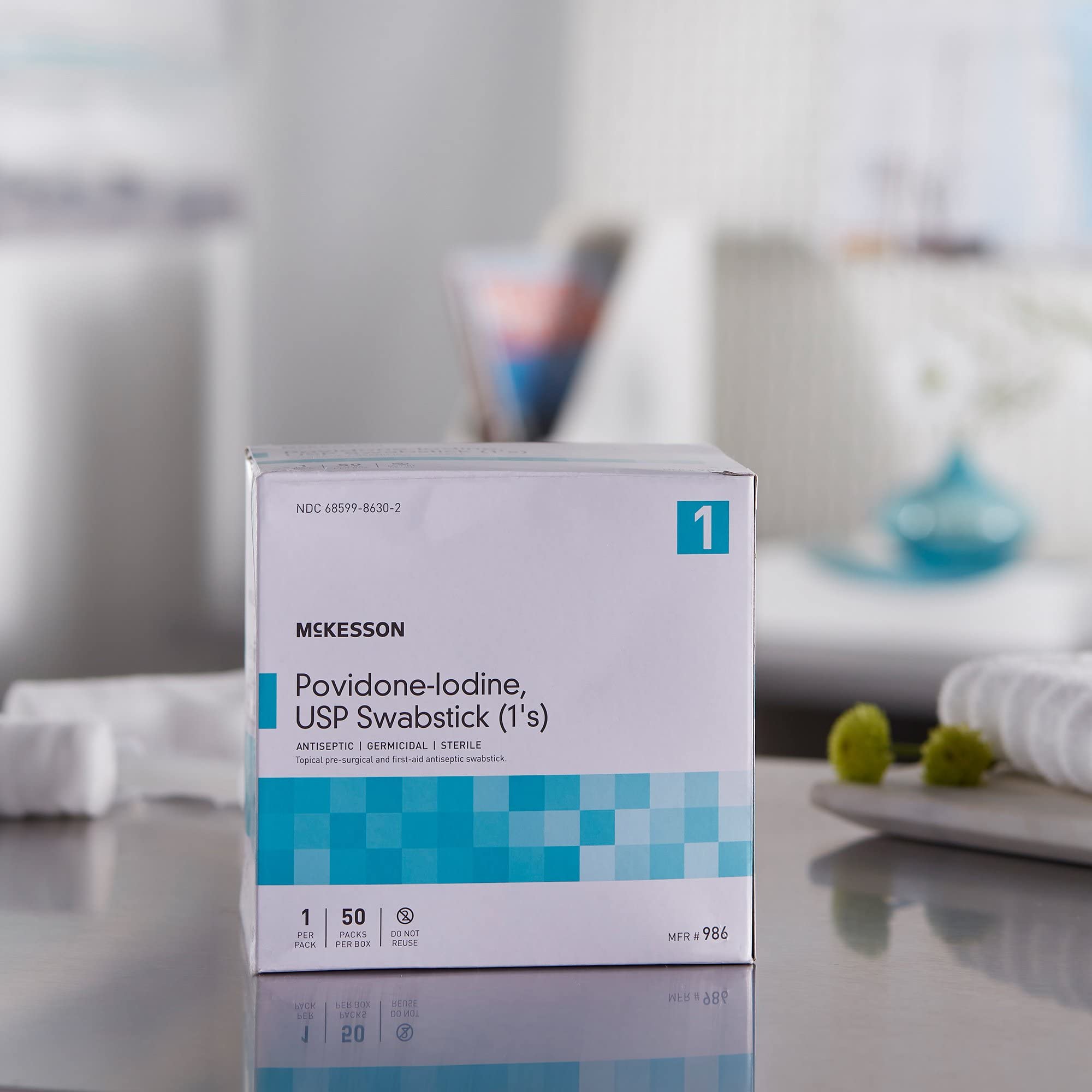 McKesson Povidone Iodine 10% Swabs Stick [50 Sticks] Sterile Swabsticks, Topical Pre-Surgical and First Aid - Image 5