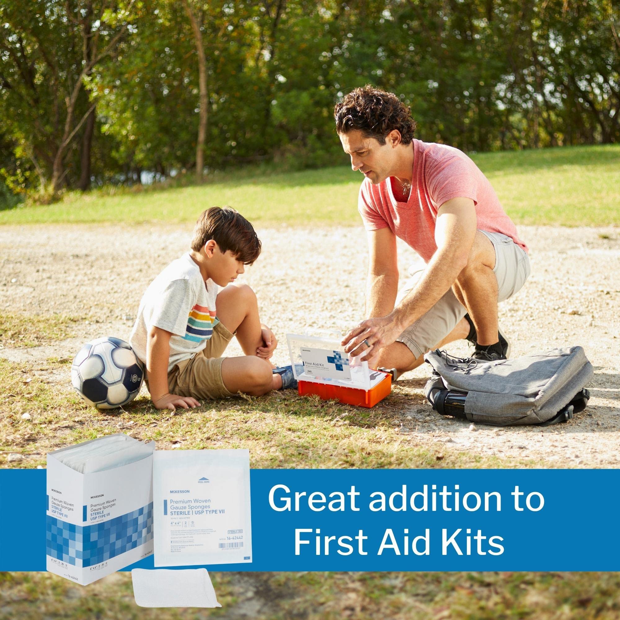 McKesson Premium Woven Gauze Sponges, Sterile, 12-Ply, USP Type VII, 100% Cotton, 4 in x 4 in, 2 per Pack, 600 Packs, 1200 Total - Image 5