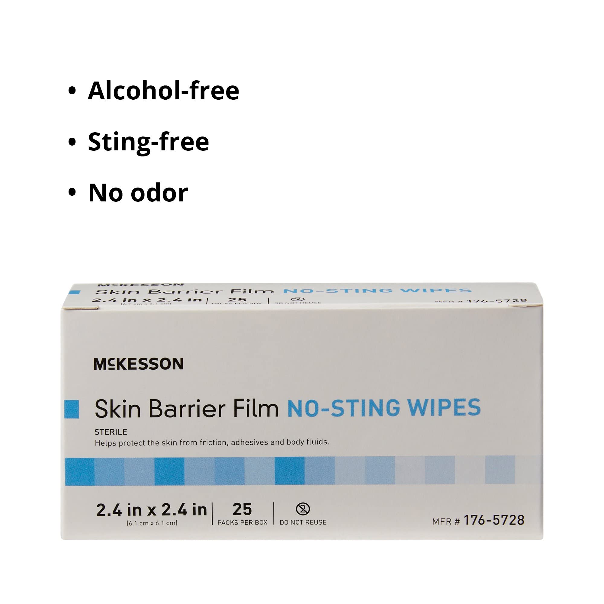 McKesson Skin Barrier Film, Sterile, No Sting Body Wipe, Individual Packet, 25 Wipes - Image 3