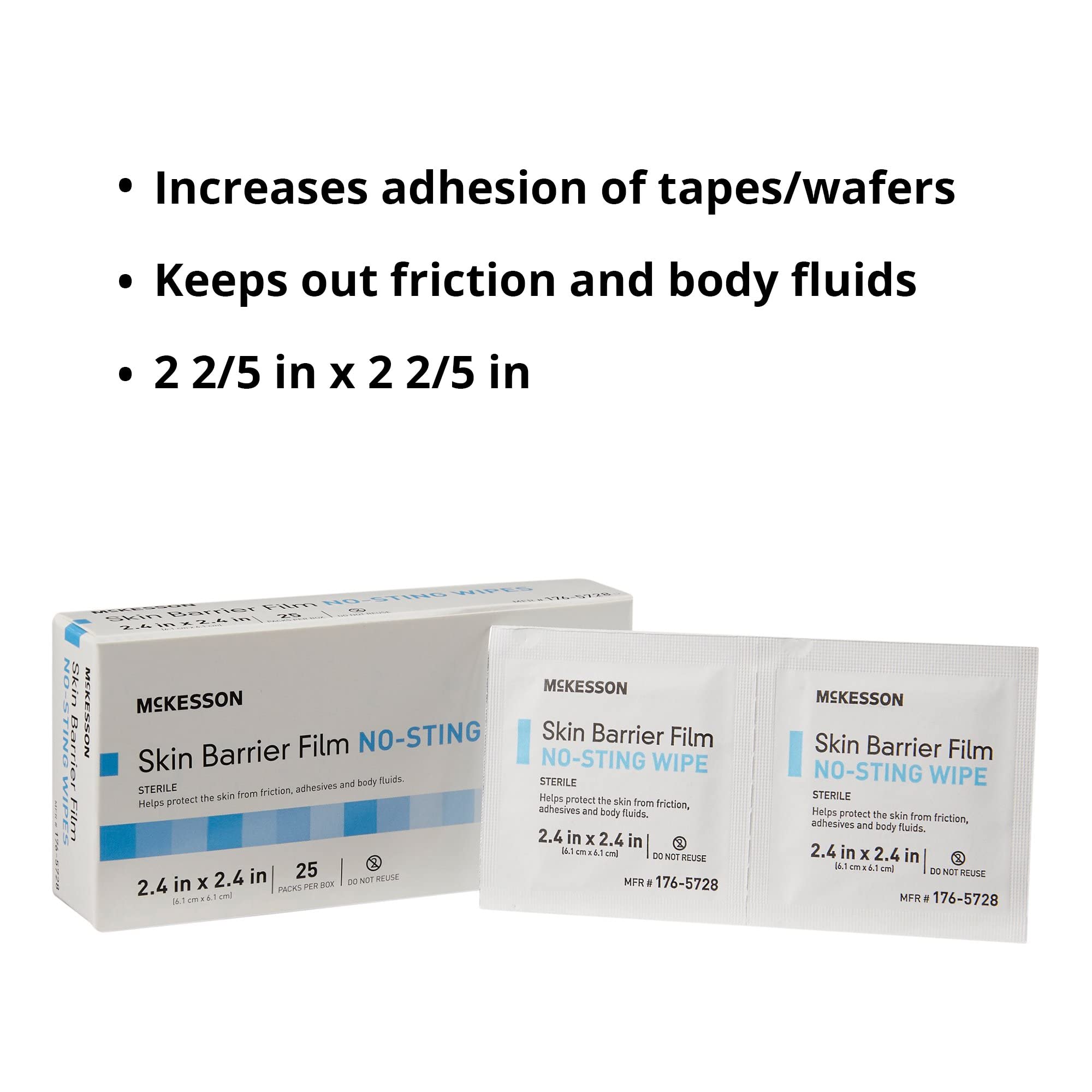 McKesson Skin Barrier Film, Sterile, No Sting Body Wipe, Individual Packet, 25 Wipes - Image 4