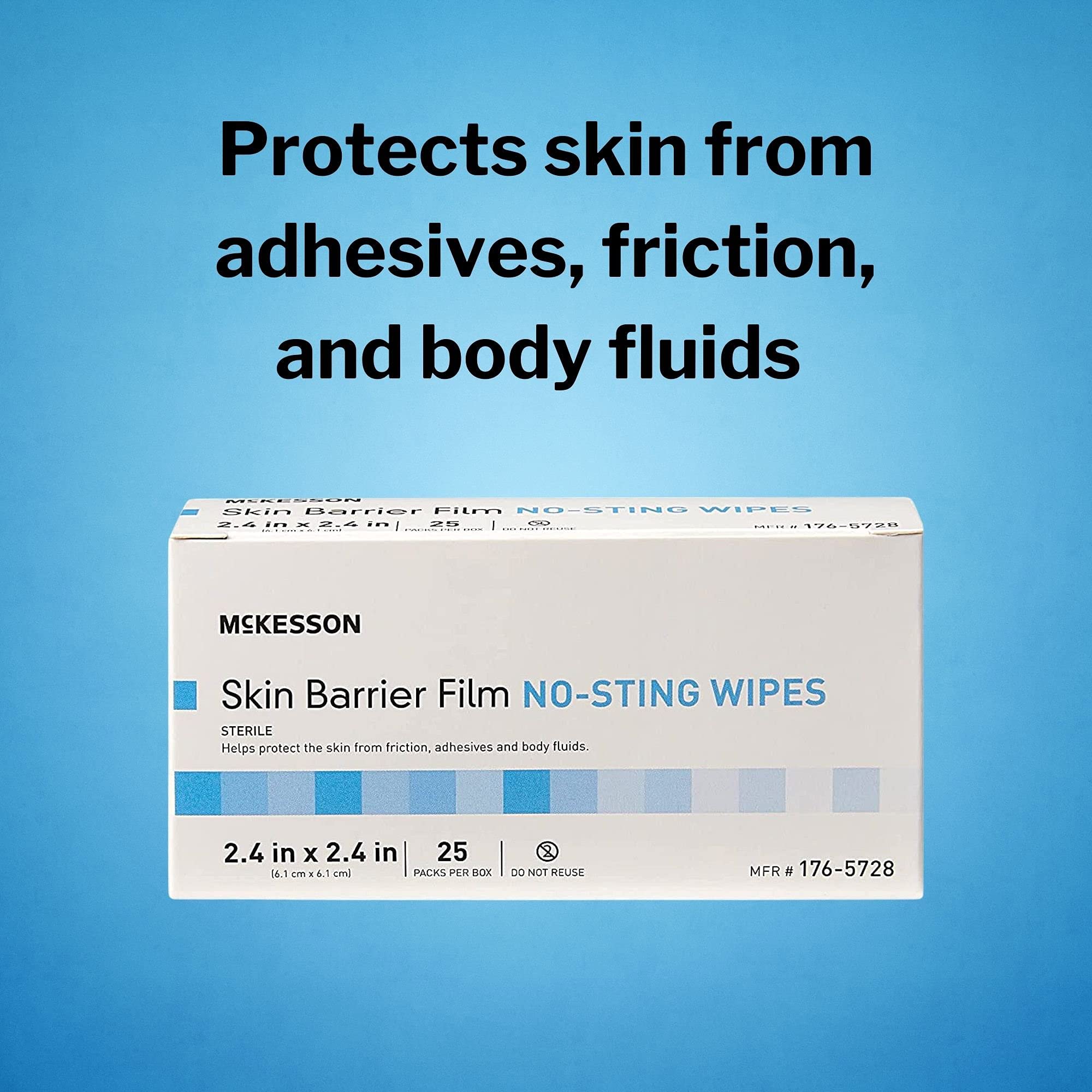 McKesson Skin Barrier Film, Sterile, No Sting Body Wipe, Individual Packet, 25 Wipes - Image 6
