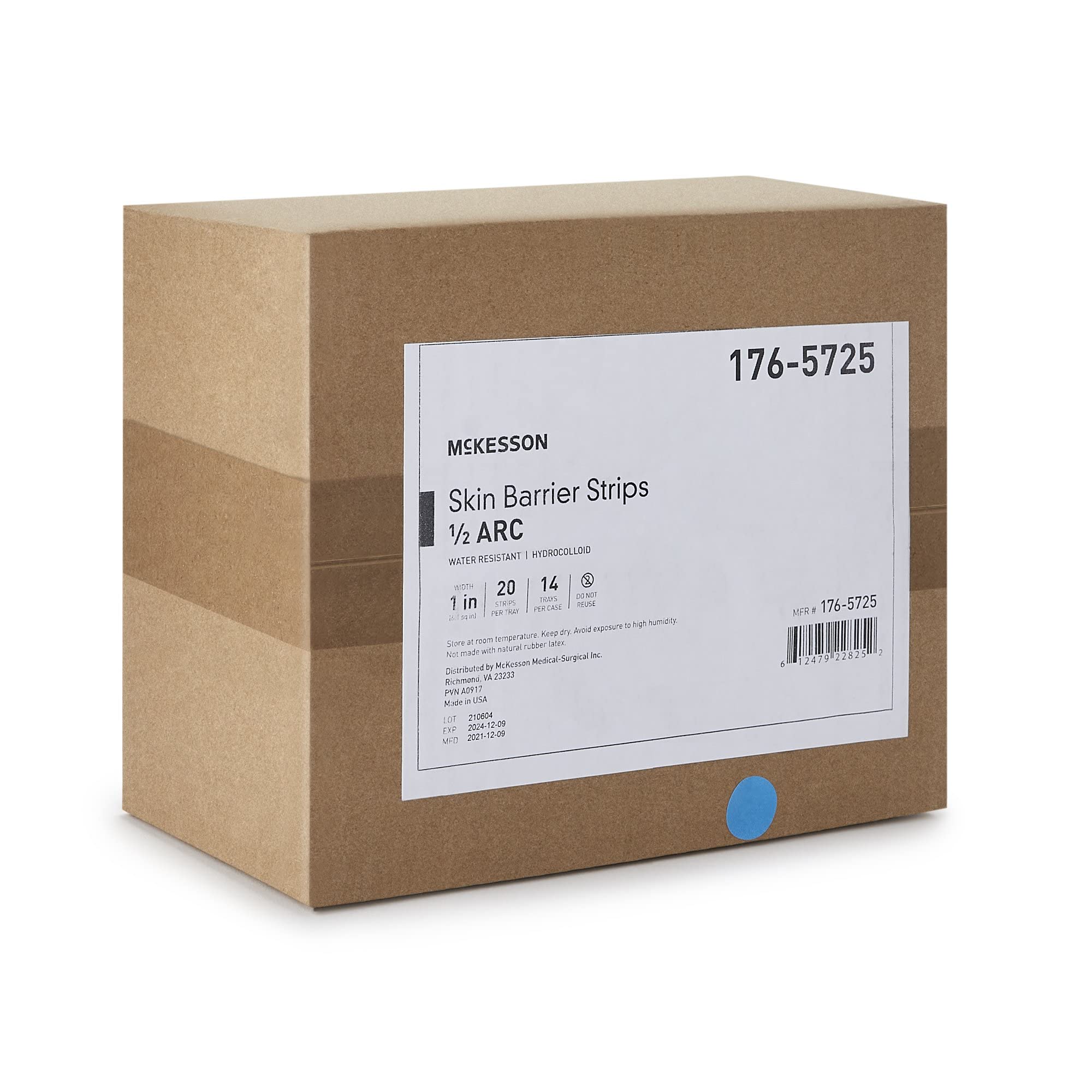 McKesson Skin Barrier Strips, Ostomy, Water Resistant, Hydrocolloid, 1/2 Arc Shape, 1 in Width, 20 Count, 14 Packs, 280 Total - Image 7