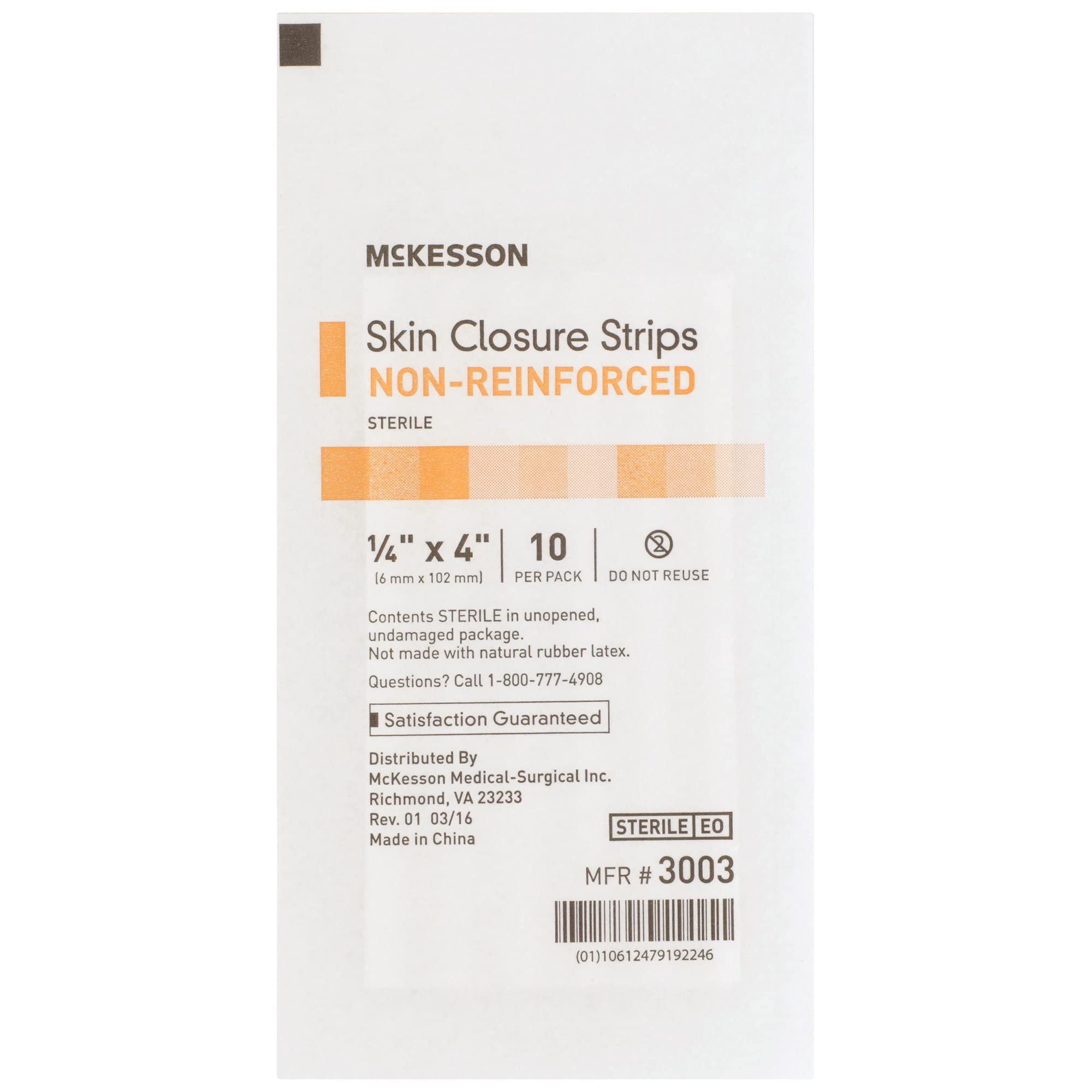 McKesson Skin Closure Adhesive Strips, Flexible Steri Strip for Wound Care, 1/4 in x 4 in, 50 Count - Image 3