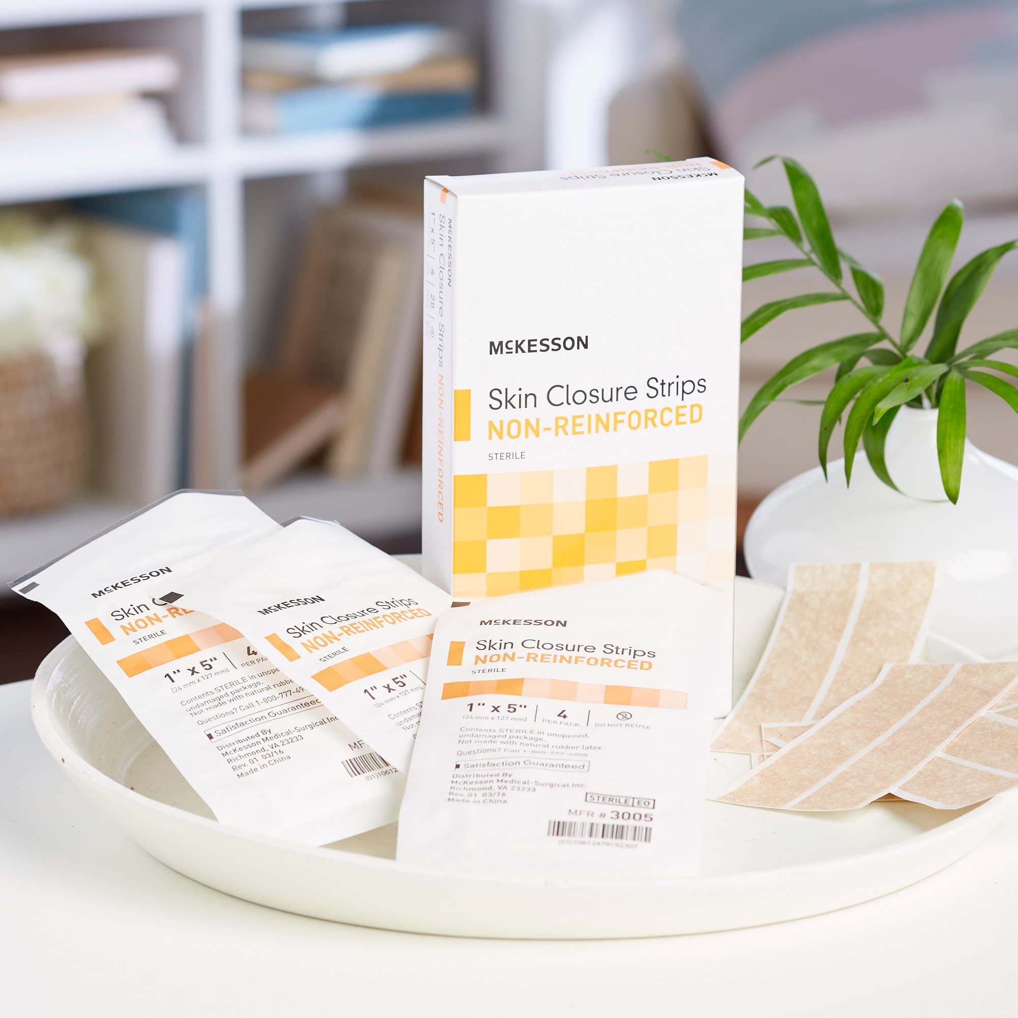 McKesson Skin Closure Strips, Sterile, Non-Reinforced, 1 in x 5 in, 25 Count - Image 7