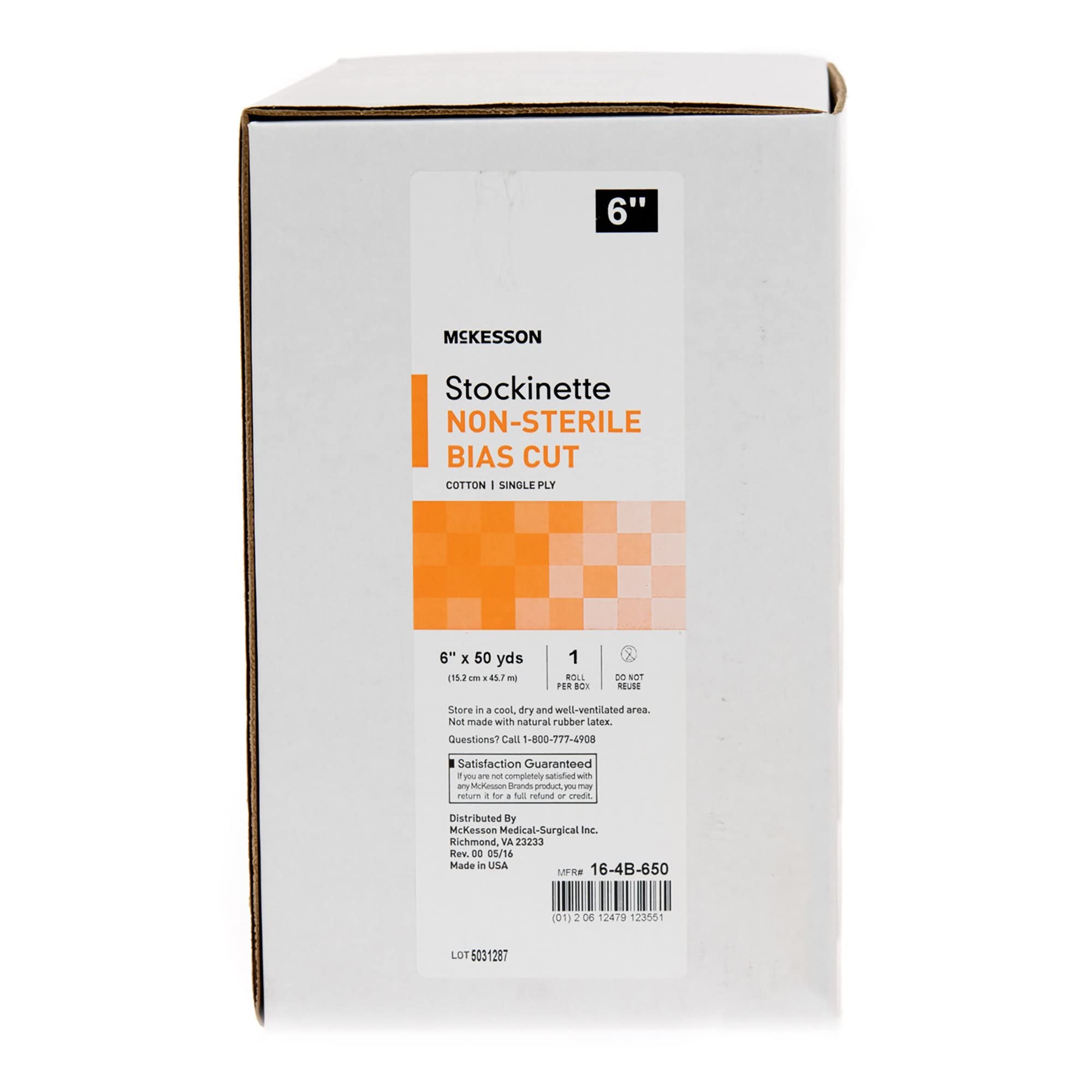 McKesson Stockinette Bandage Wrap - Cotton, Single Ply, Non-Sterile, Bias Cut - Size 2, 6 in x 50 yd, 1 Count, 1 Pack - Image 3