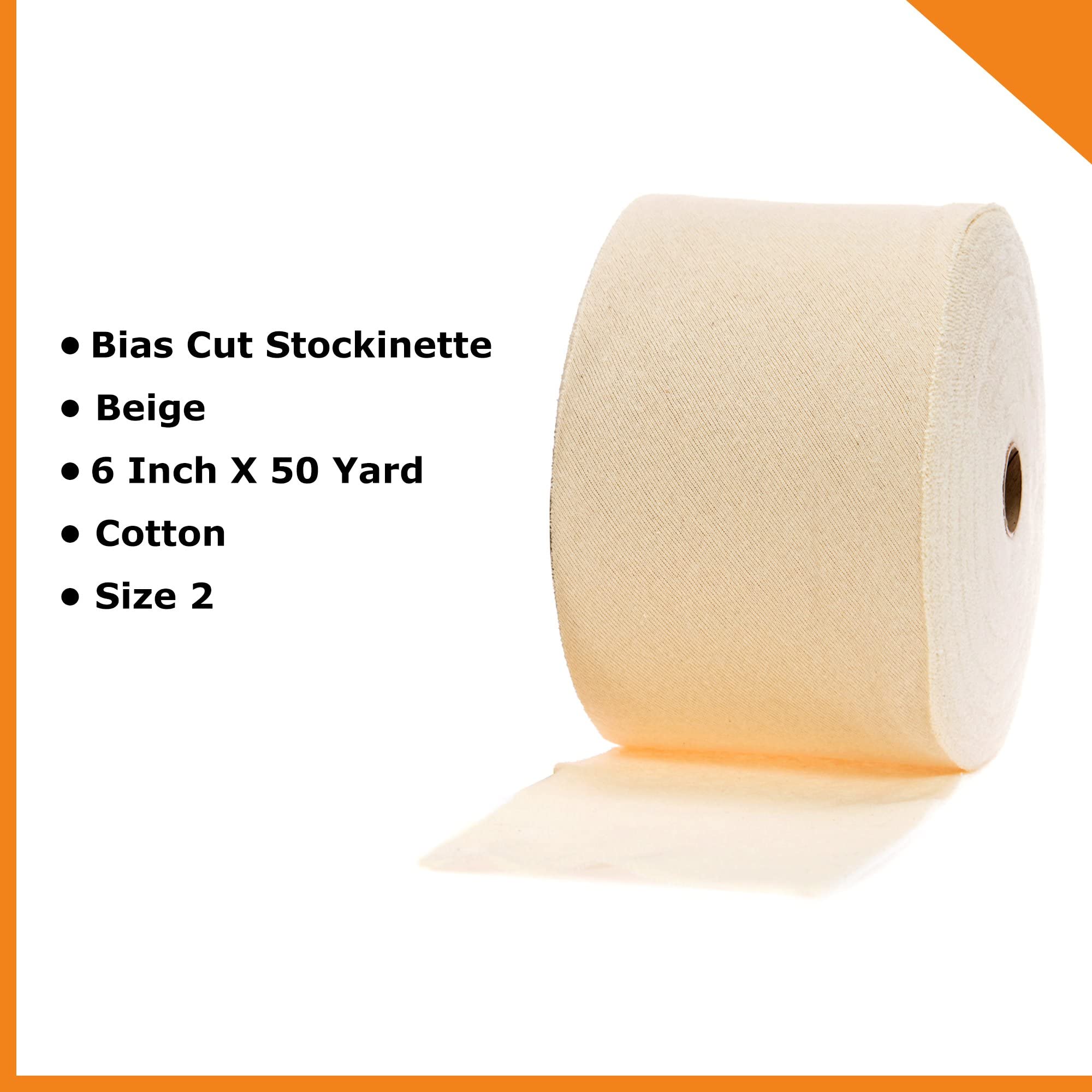 McKesson Stockinette Bandage Wrap - Cotton, Single Ply, Non-Sterile, Bias Cut - Size 2, 6 in x 50 yd, 1 Count, 1 Pack - Image 4