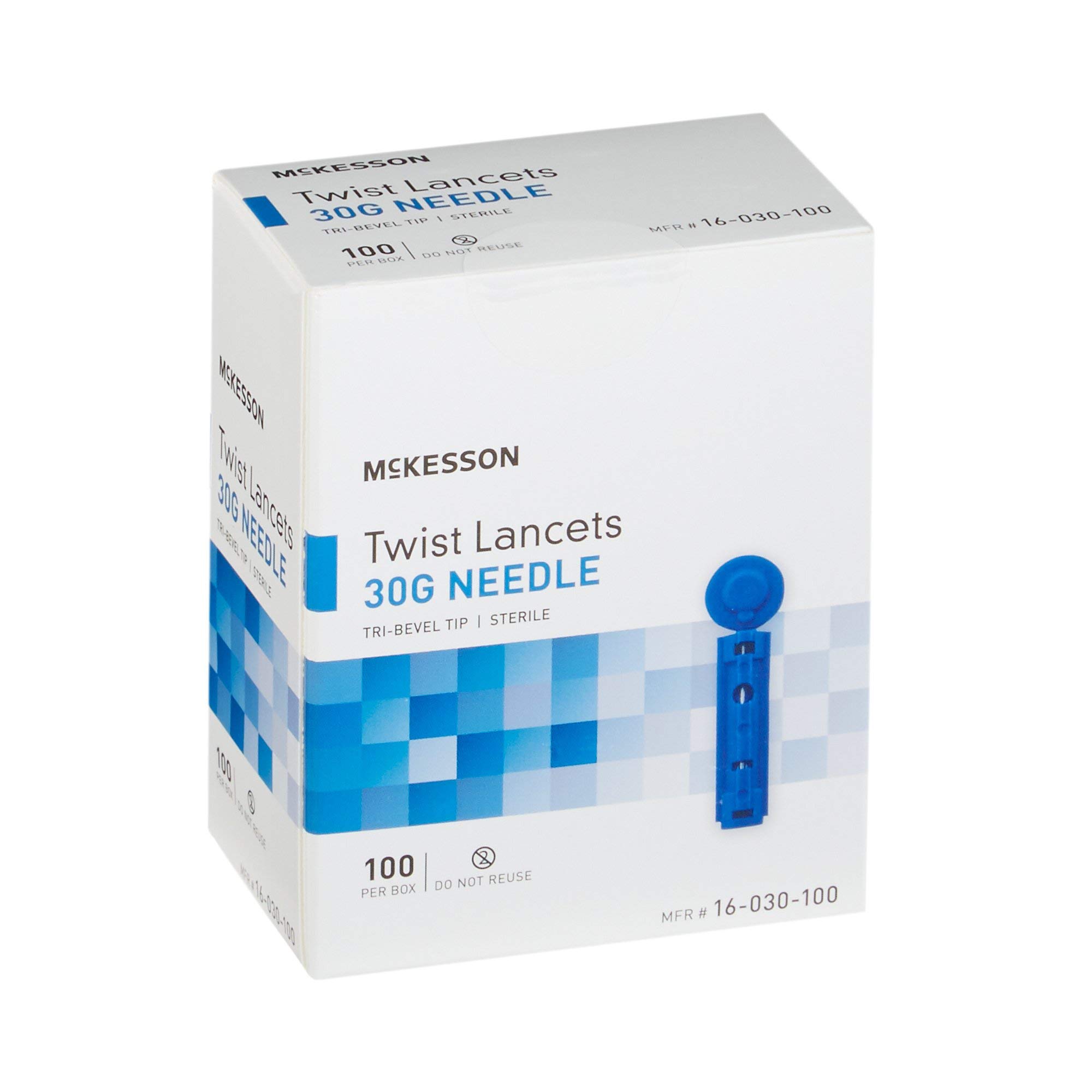 McKesson Twist Lancets - 30G Needle, Ideal for Blood Testing, Blue Lancets for Blood Surgar Testing, 100 Count, 50 Packs, 5000 Total - Image 5