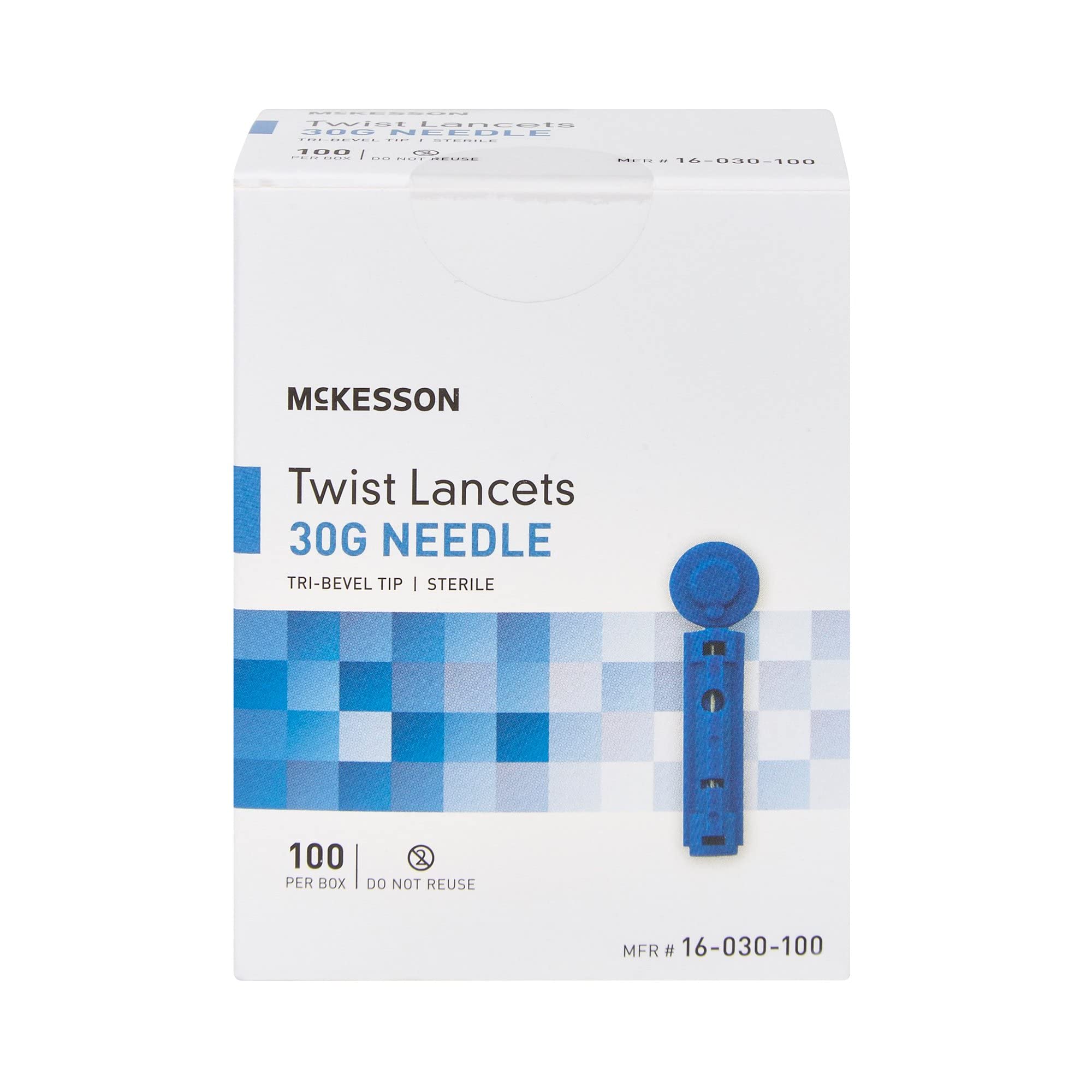 McKesson Twist Lancets - 30G Needle, Ideal for Blood Testing, Blue Lancets for Blood Surgar Testing, 100 Count, 50 Packs, 5000 Total - Image 6