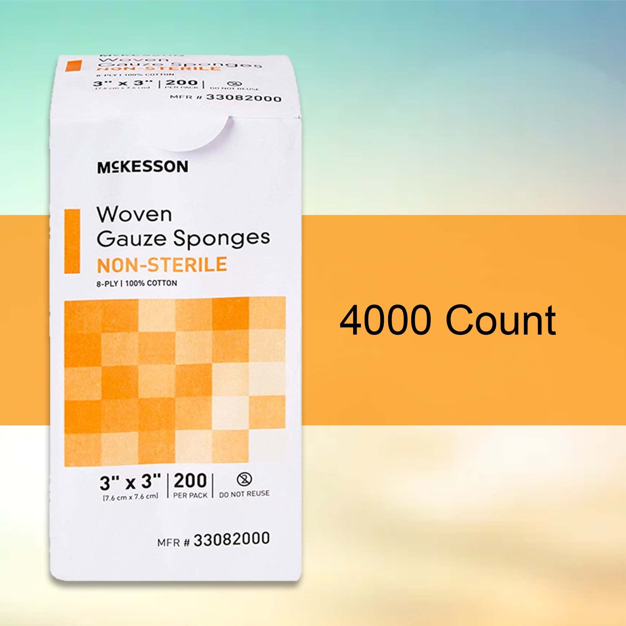 McKesson Woven Gauze Sponges, Non-Sterile, 8-Ply, 100% Cotton, 3 in x 3 in, 200 per Pack, 20 Packs, 4000 Total - Image 7
